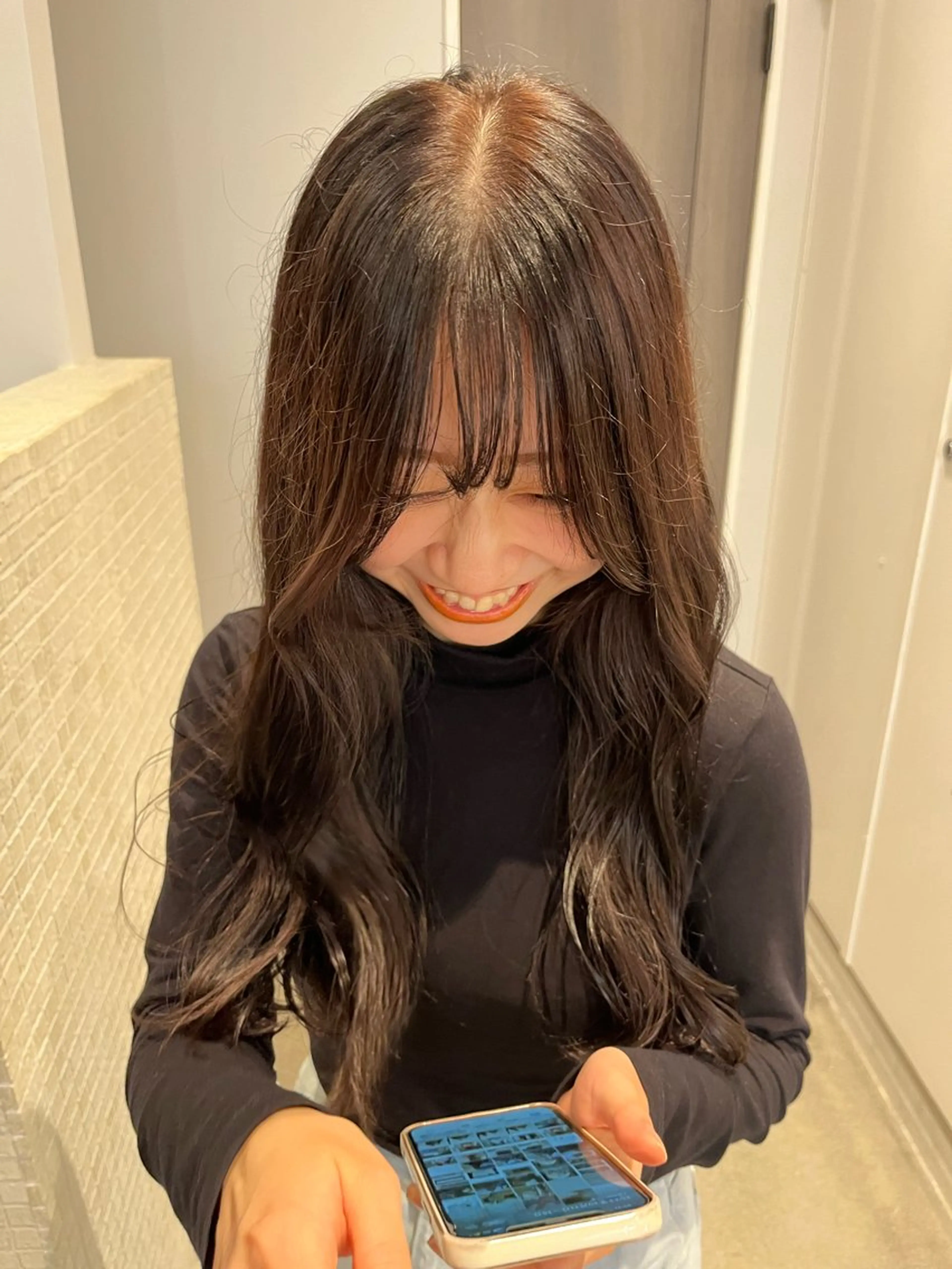 ロング カラー 透明感カラー ヘアカラー ヘッドスパ 🍒暖色カラー🍒 ueno aiのヘアスタイル
