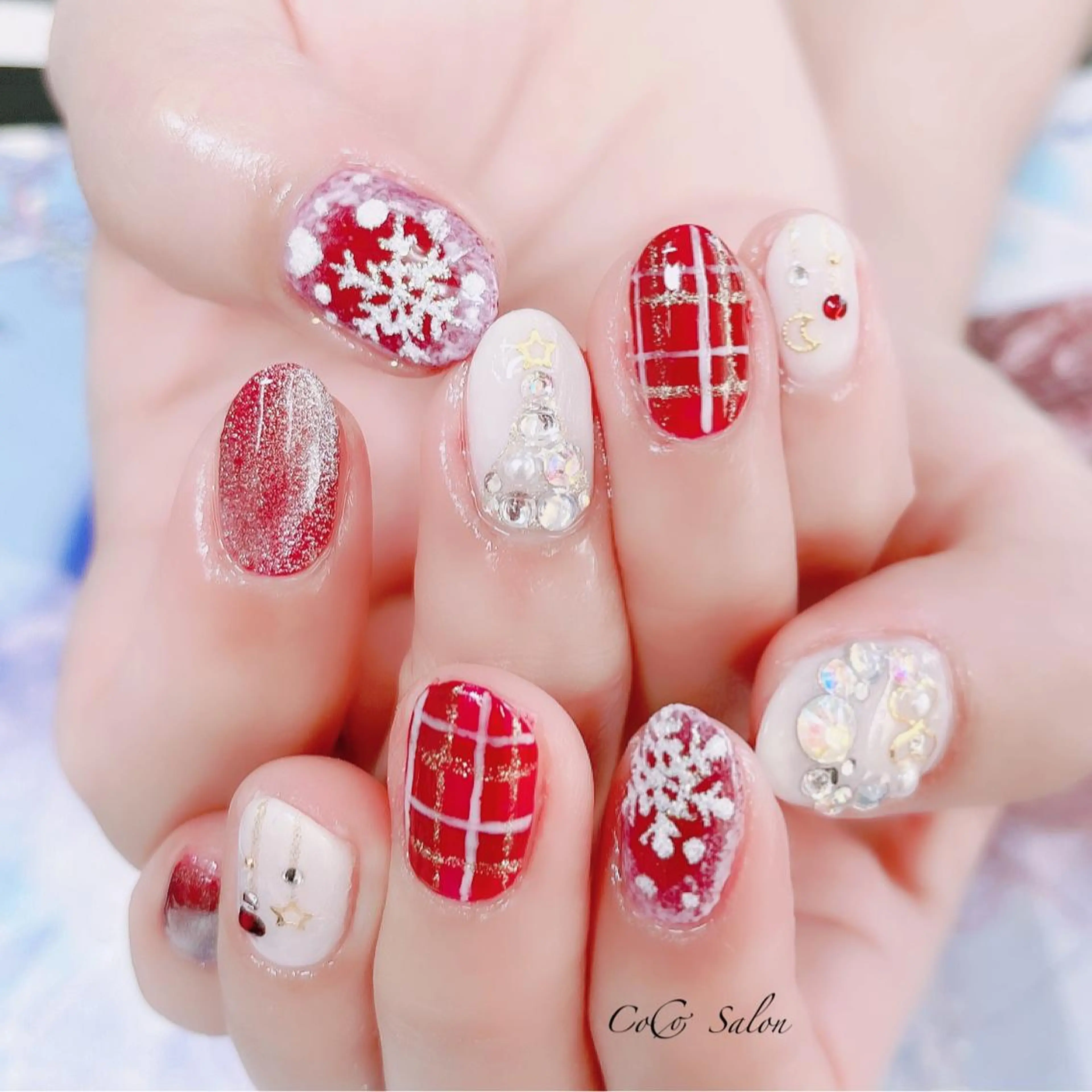 ネイル 長さ出し ジェルネイル キラキラネイル ラメ(グリッター) マグネットネイル ハンドネイル CoCoSalon ネイル/まつ毛予約のネイルデザイン