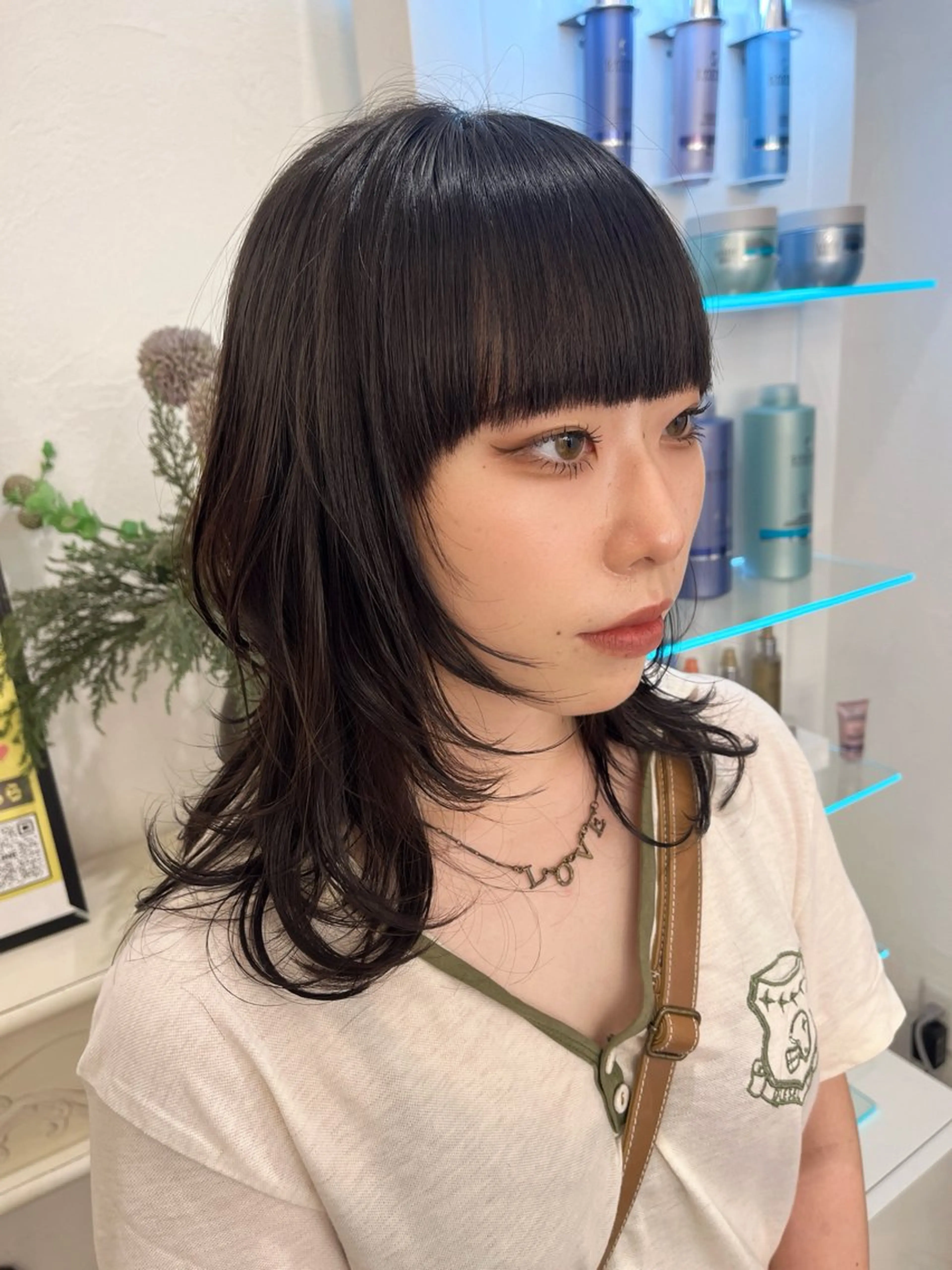 ロング カット 赤み消しカラー 🩵かりんのヘアスタイル