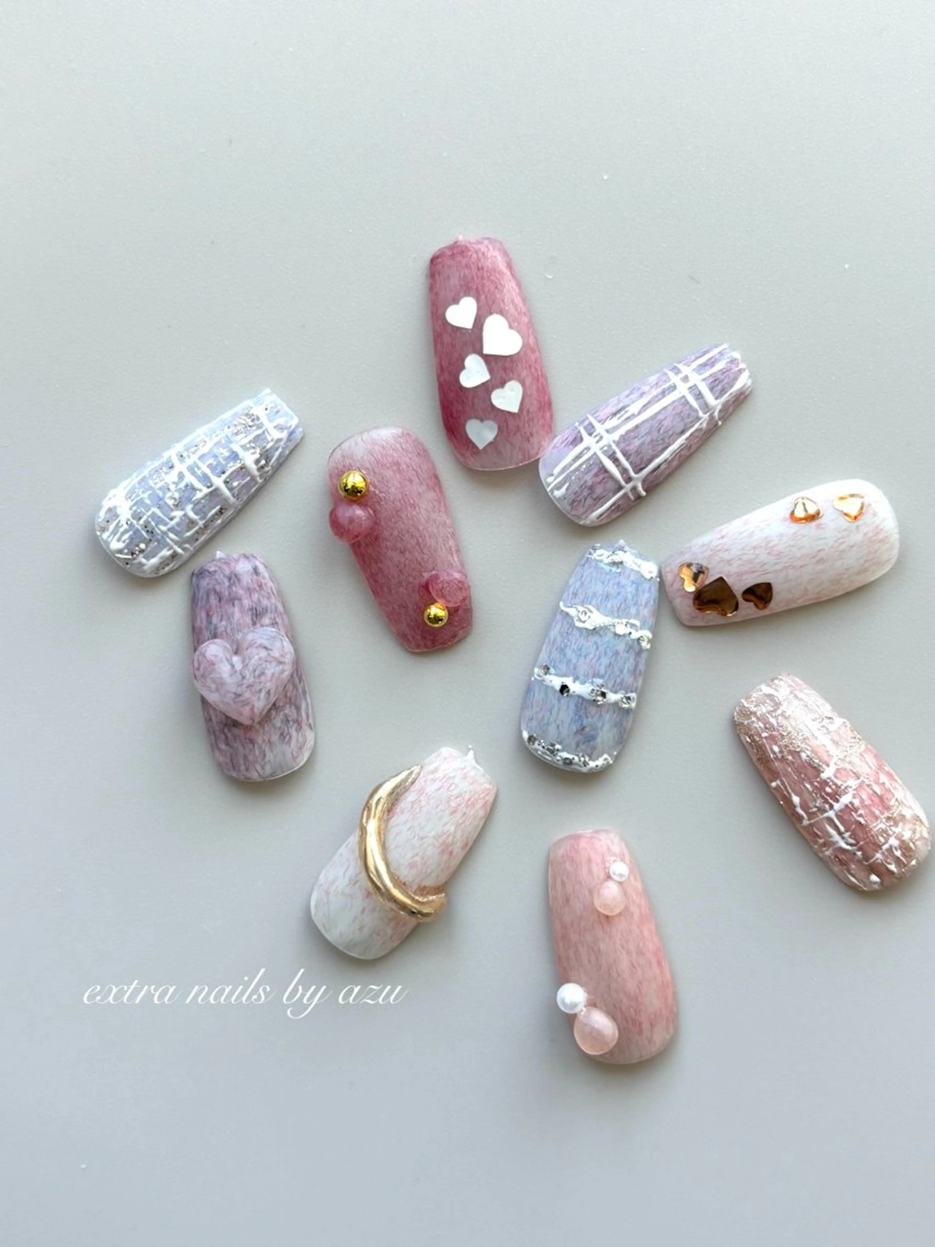 ネイル アートネイル ジェルネイル ハンドネイル extranails /wax　azuのネイルデザイン