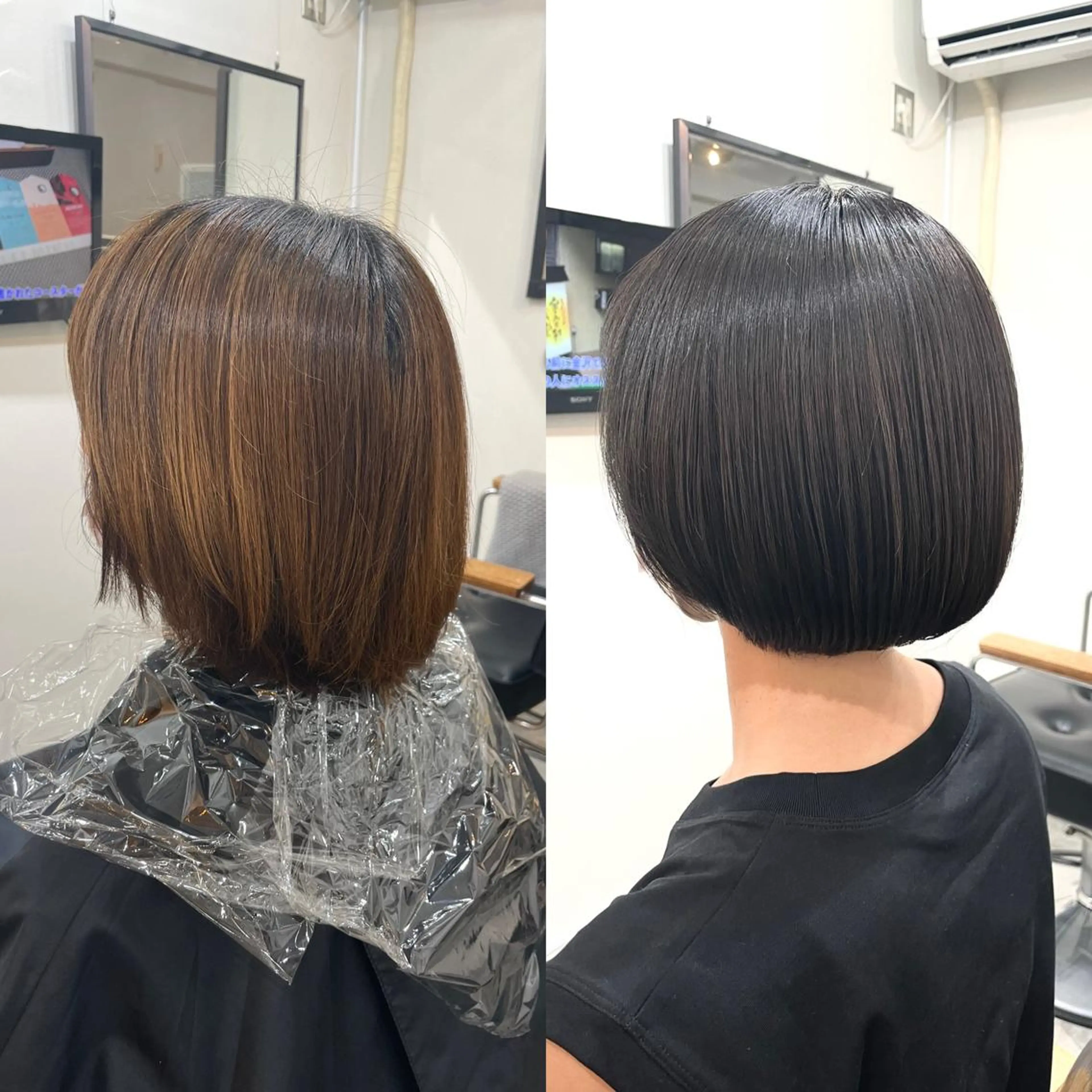 ショート カラー ボブ カット ヘアカラー トリートメント SUN GLOW  サングロウ所属・ナカノメ トシアキのヘアスタイル