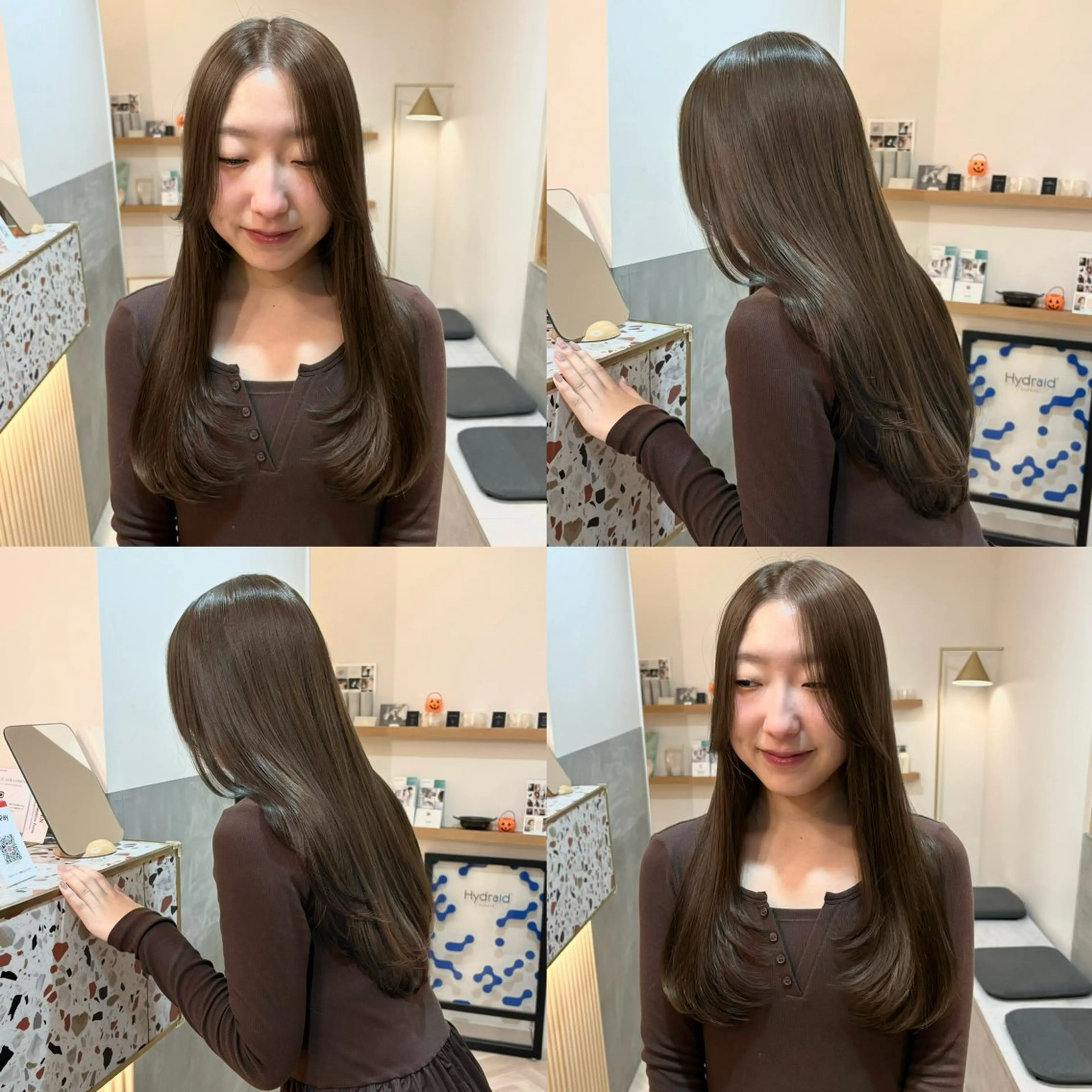 ロング カット ヘアカラー トリートメント 似合わせ/透明感 /レイヤー/りほ🤍のヘアスタイル