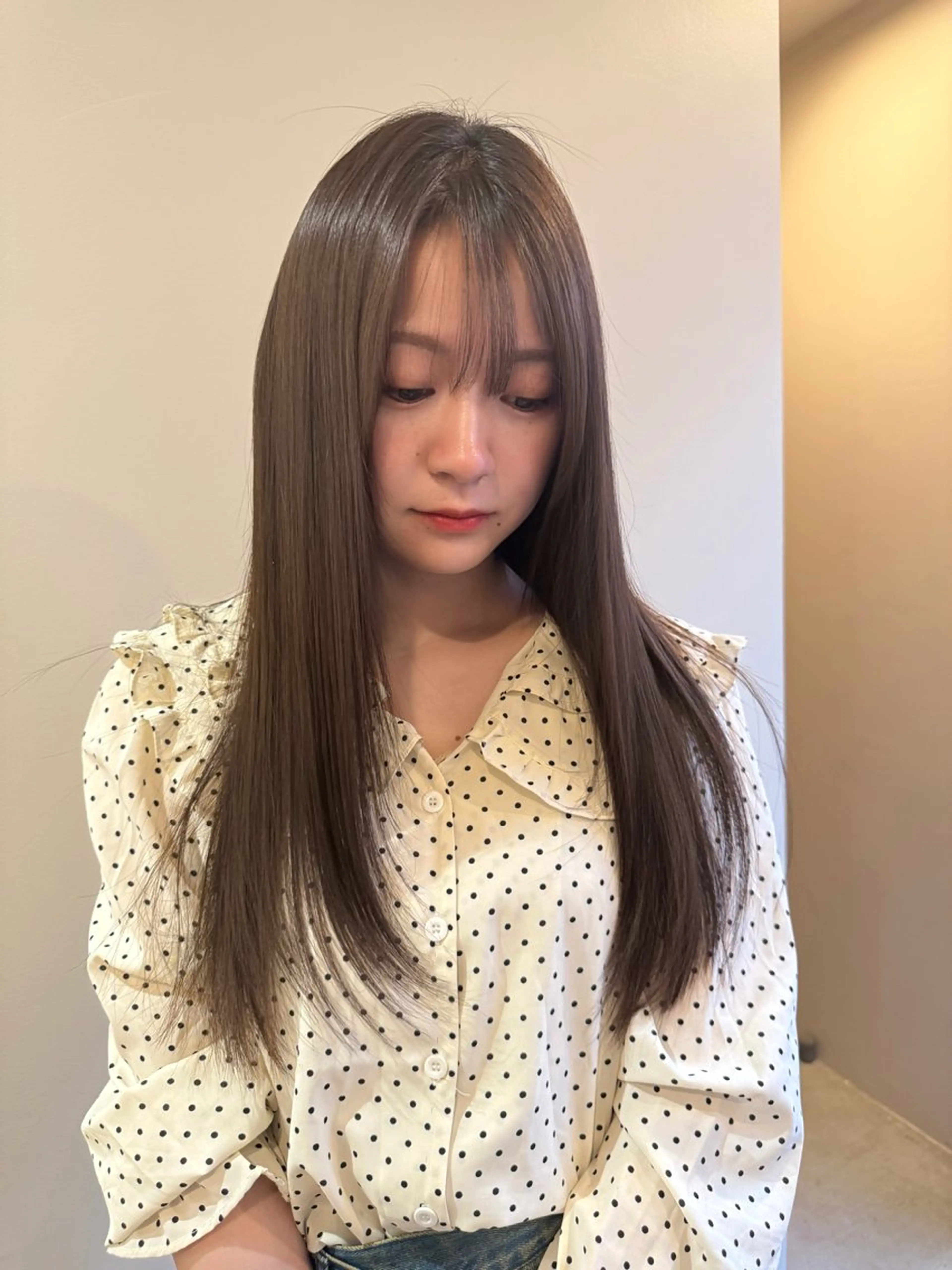 ロング カラー カット ヘアカラー U too e’s 鎌倉🌿堀岡千紘のヘアスタイル