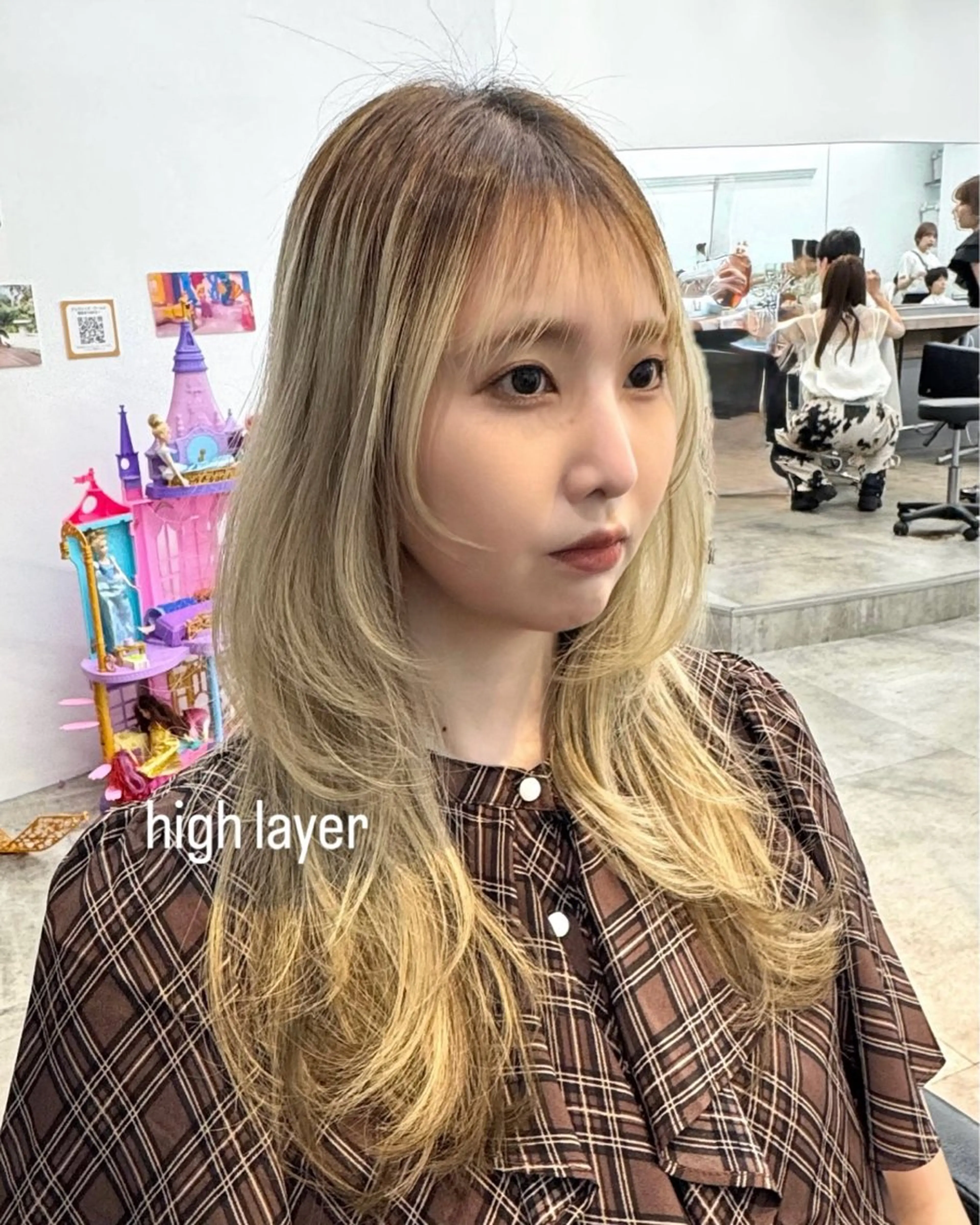 ロング レイヤーカット カット トリートメント ヘッドスパ ヘアセット レイヤー/透明感 /艶髪/kanaのヘアスタイル