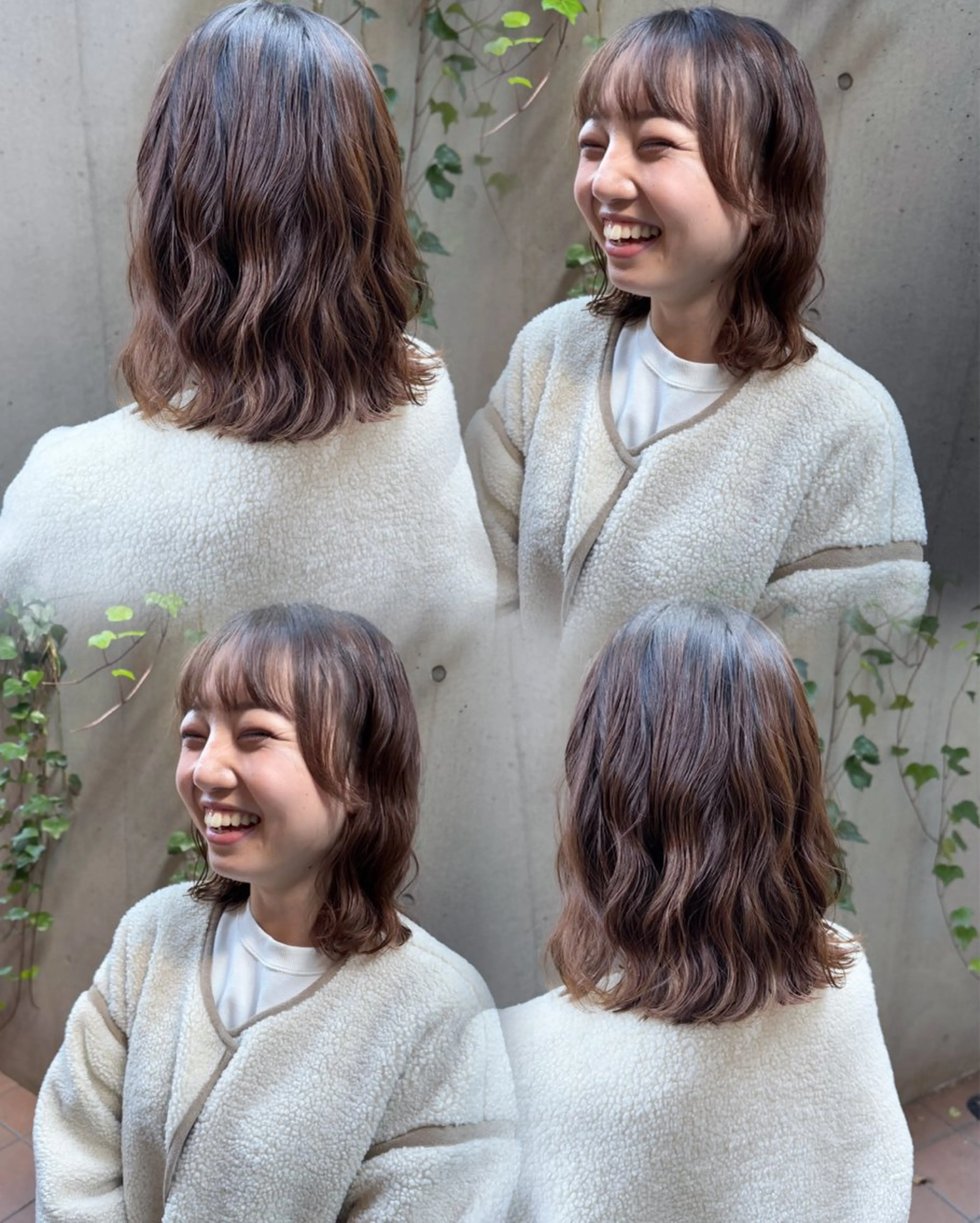 ショート カラー パーマ ボブ カット パーマ 大橋 芽衣のヘアスタイル
