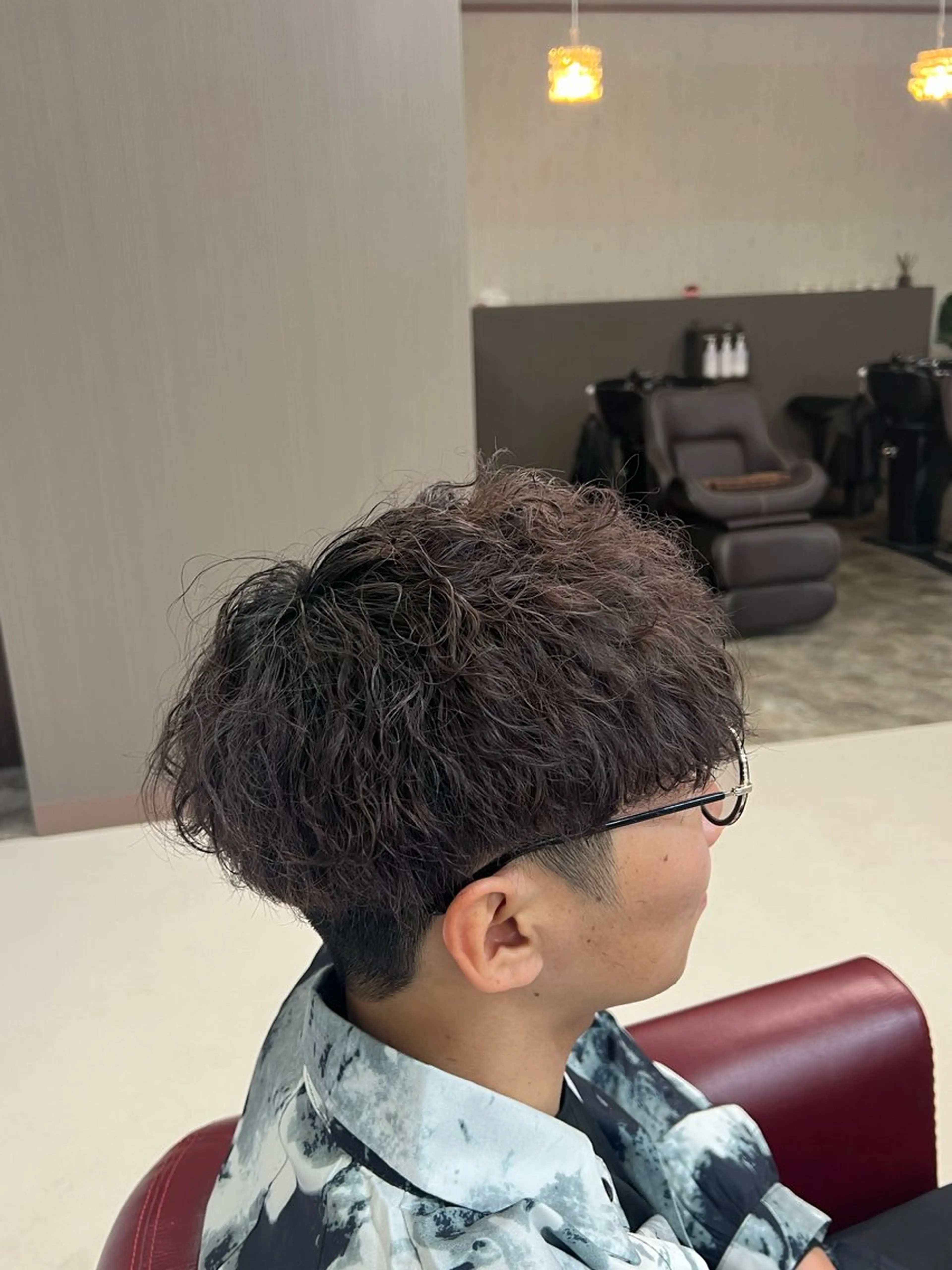 ショート パーマ メンズ メンズパーマ 波巻きパーマ KEN 🌟のヘアスタイル