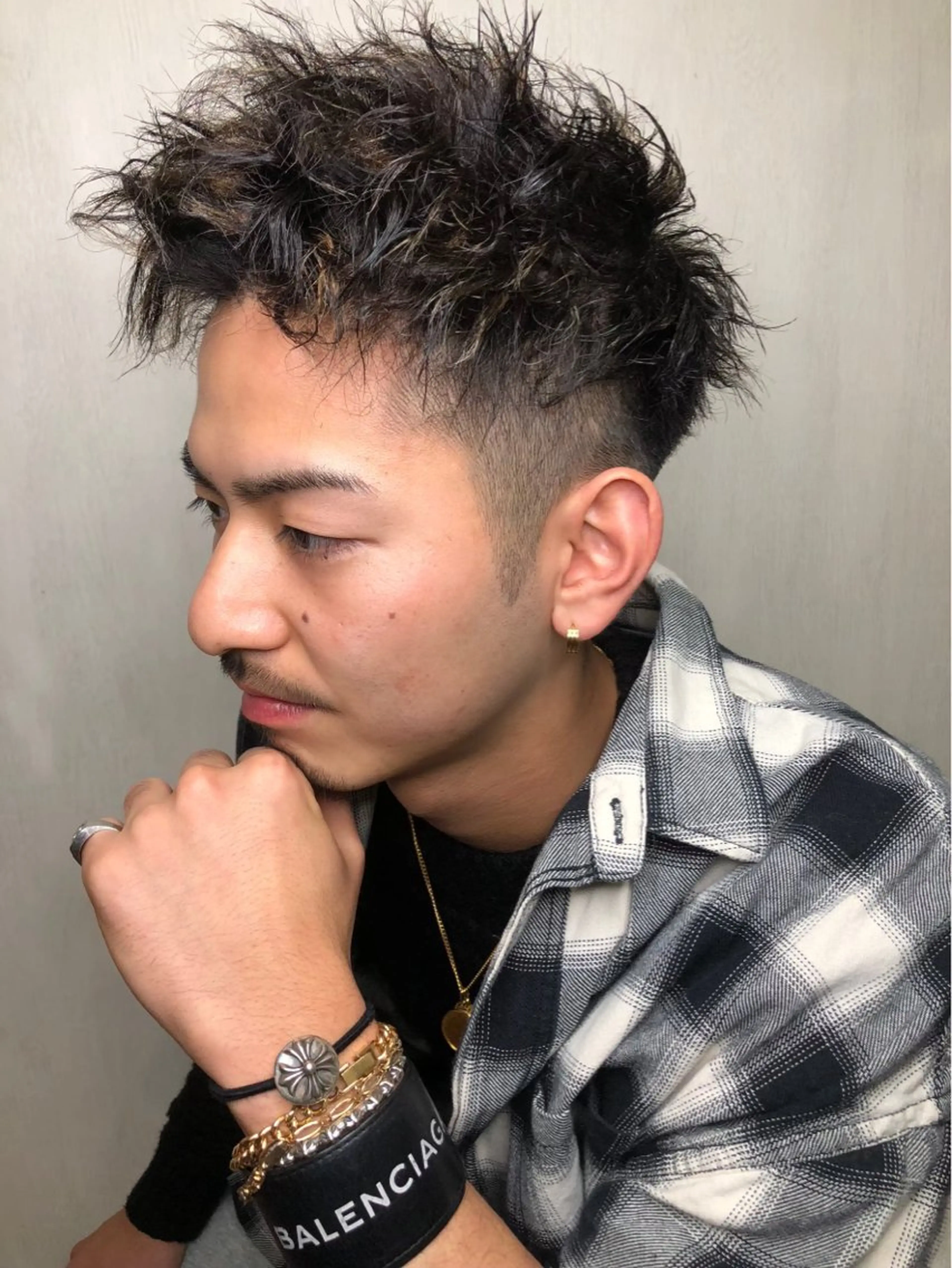 パーマ メンズ 毛流れパーマ&縮毛 ⚔️夢生志(ゆうし)のヘアスタイル