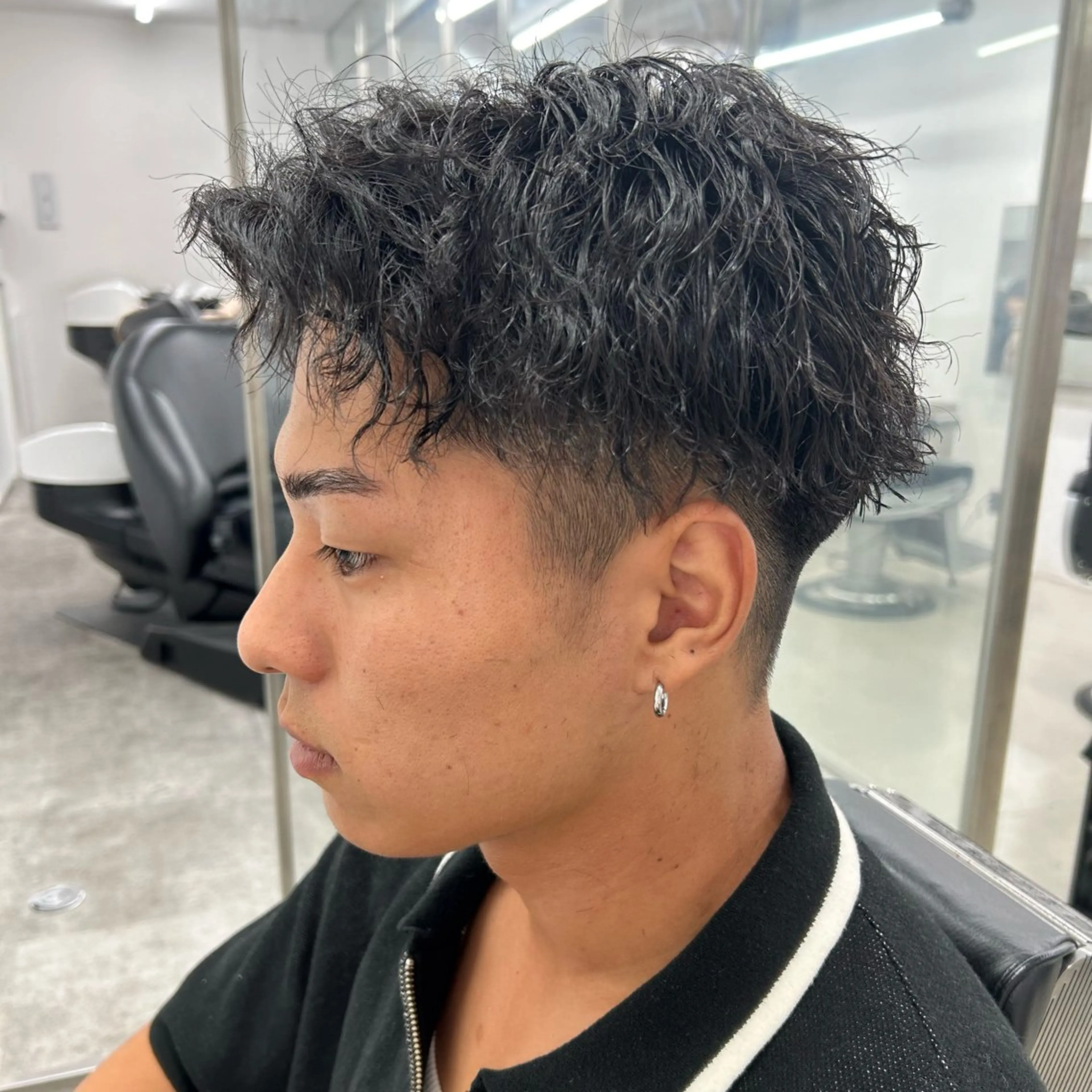 パーマ メンズ カット パーマ 安達 脩人のヘアスタイル