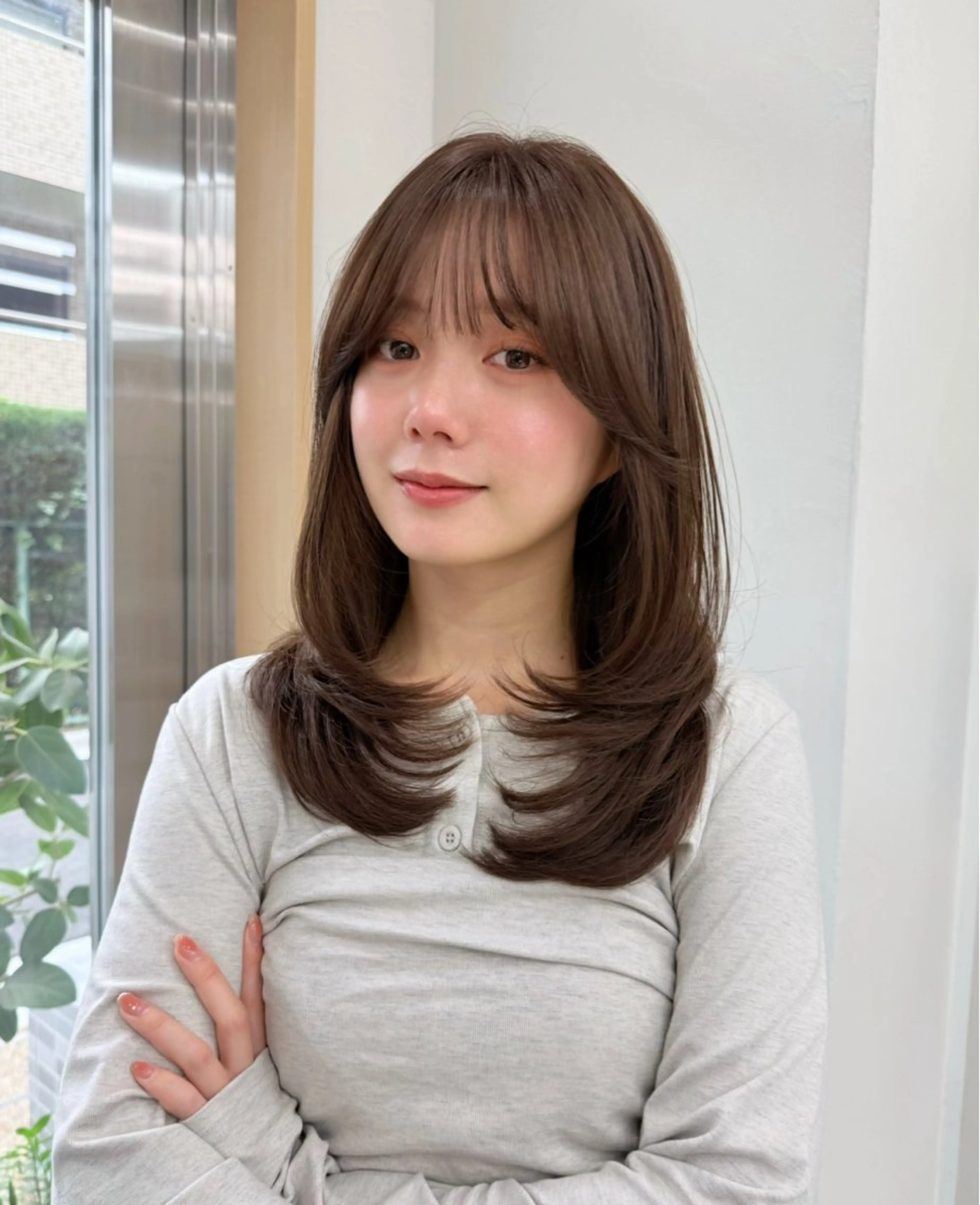 ミディアム 似合わせカット トリートメント sora/レイヤー/ 似合わせカット🎀のヘアスタイル