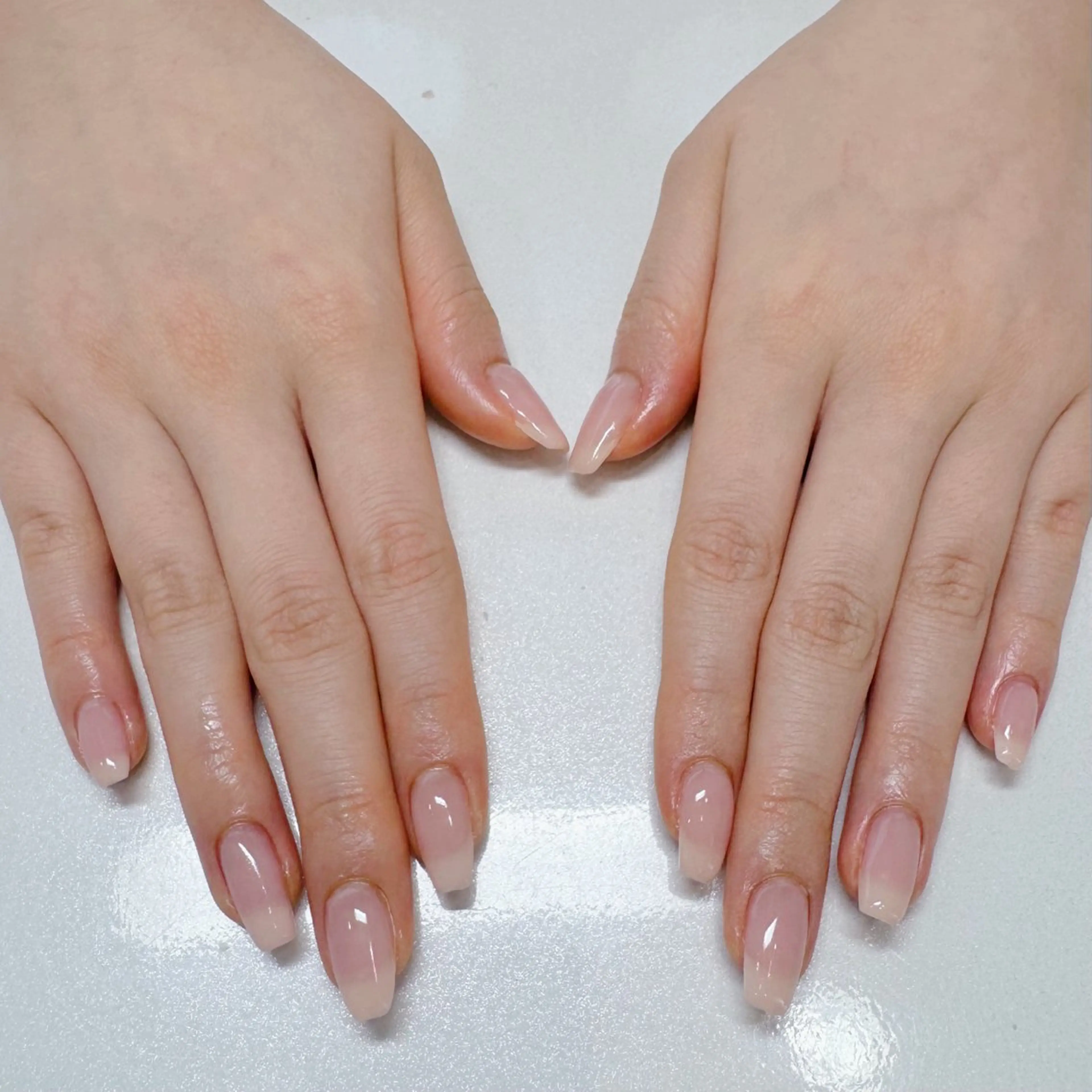 ネイル ピンク ピンクベージュ mieux nail aireiのネイルデザイン