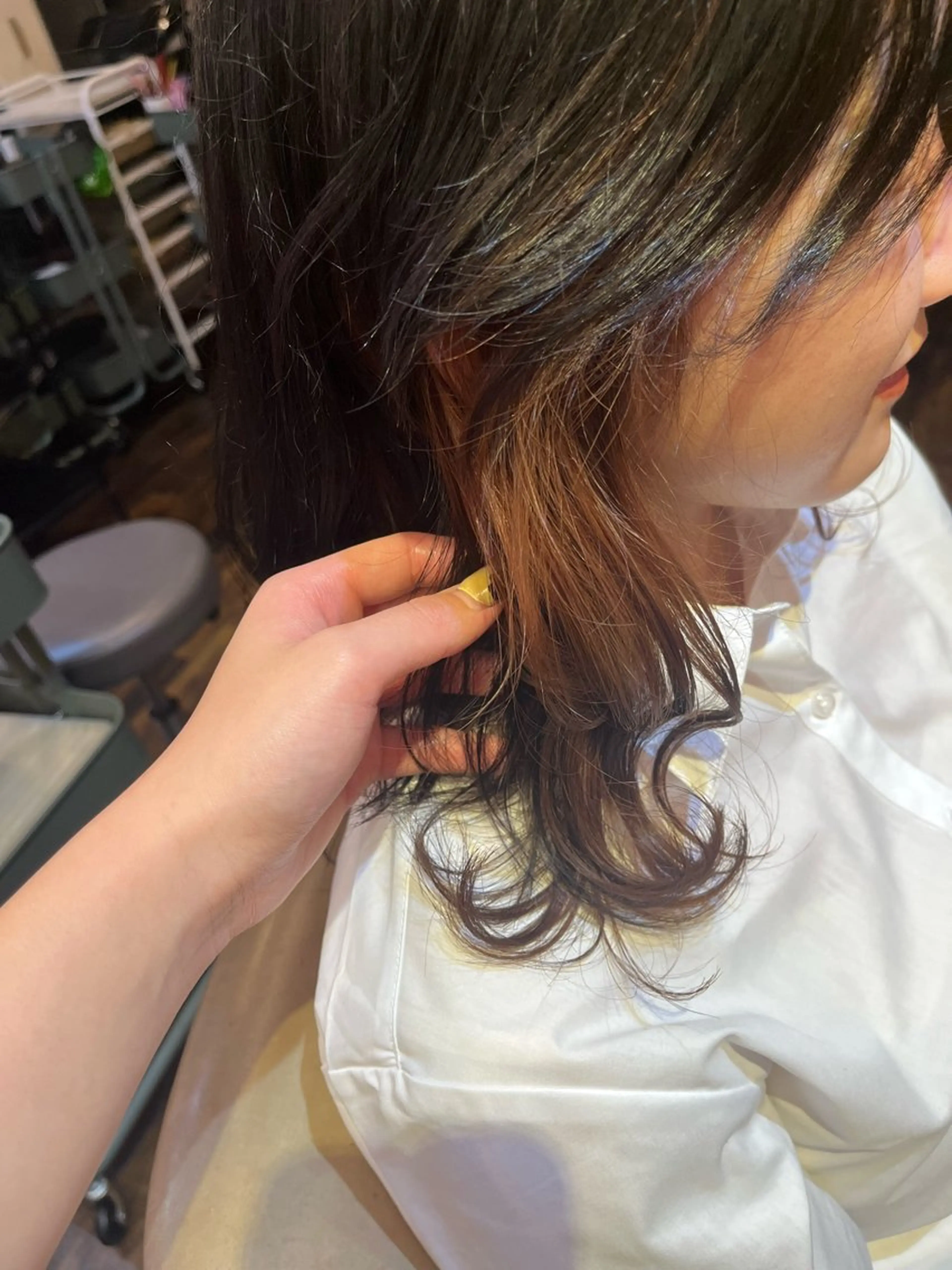 ミディアム カラー ブリーチ 透明感カラー ダブルカラー ヘアカラー jam Creative Hair Design所属・【jam】横山 真優華のヘアスタイル