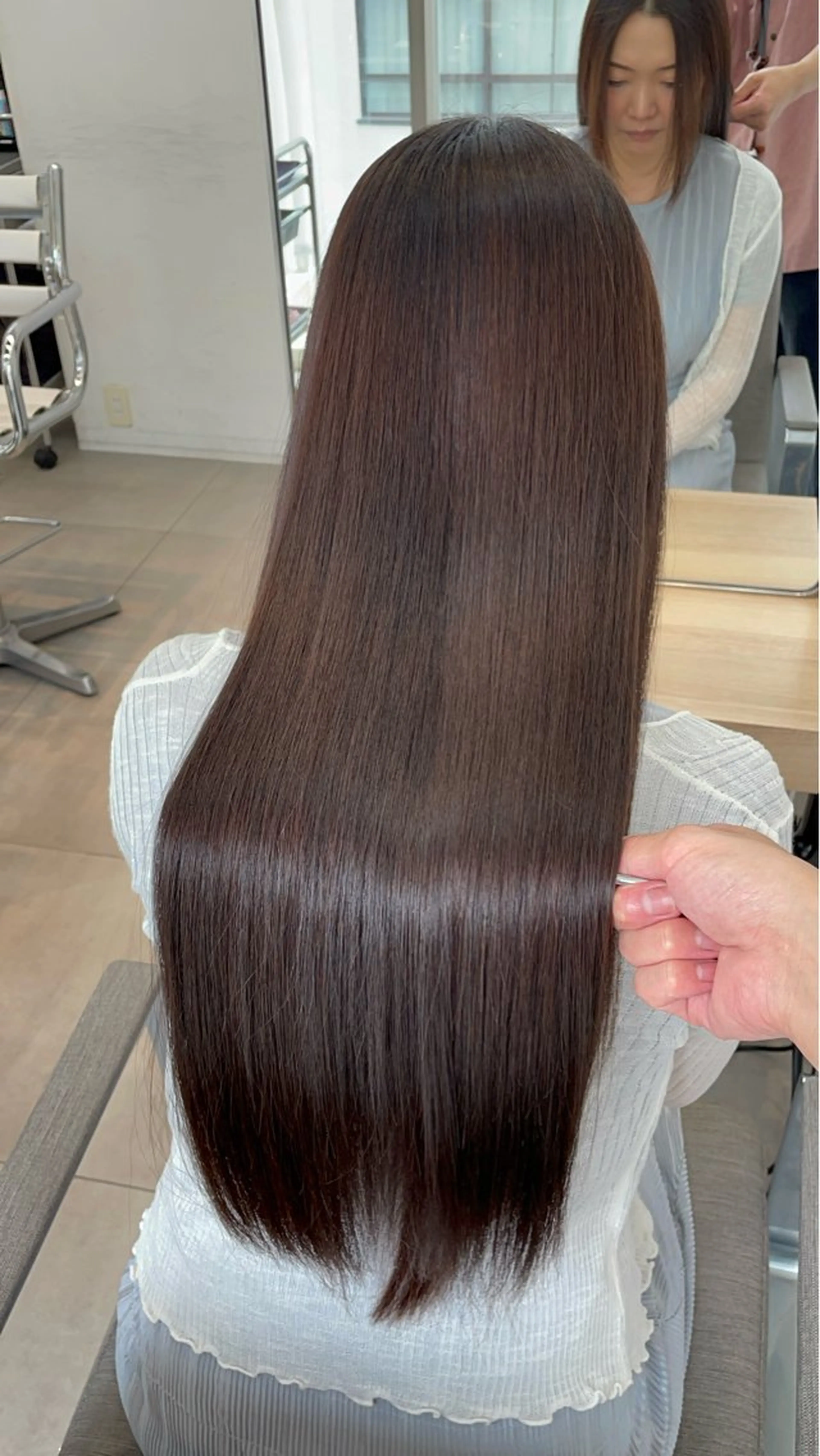 ロング カット 縮毛矯正 トリートメント ヘッドスパ ✨髪質改善✨美髪 矯正🫧小泉のヘアスタイル