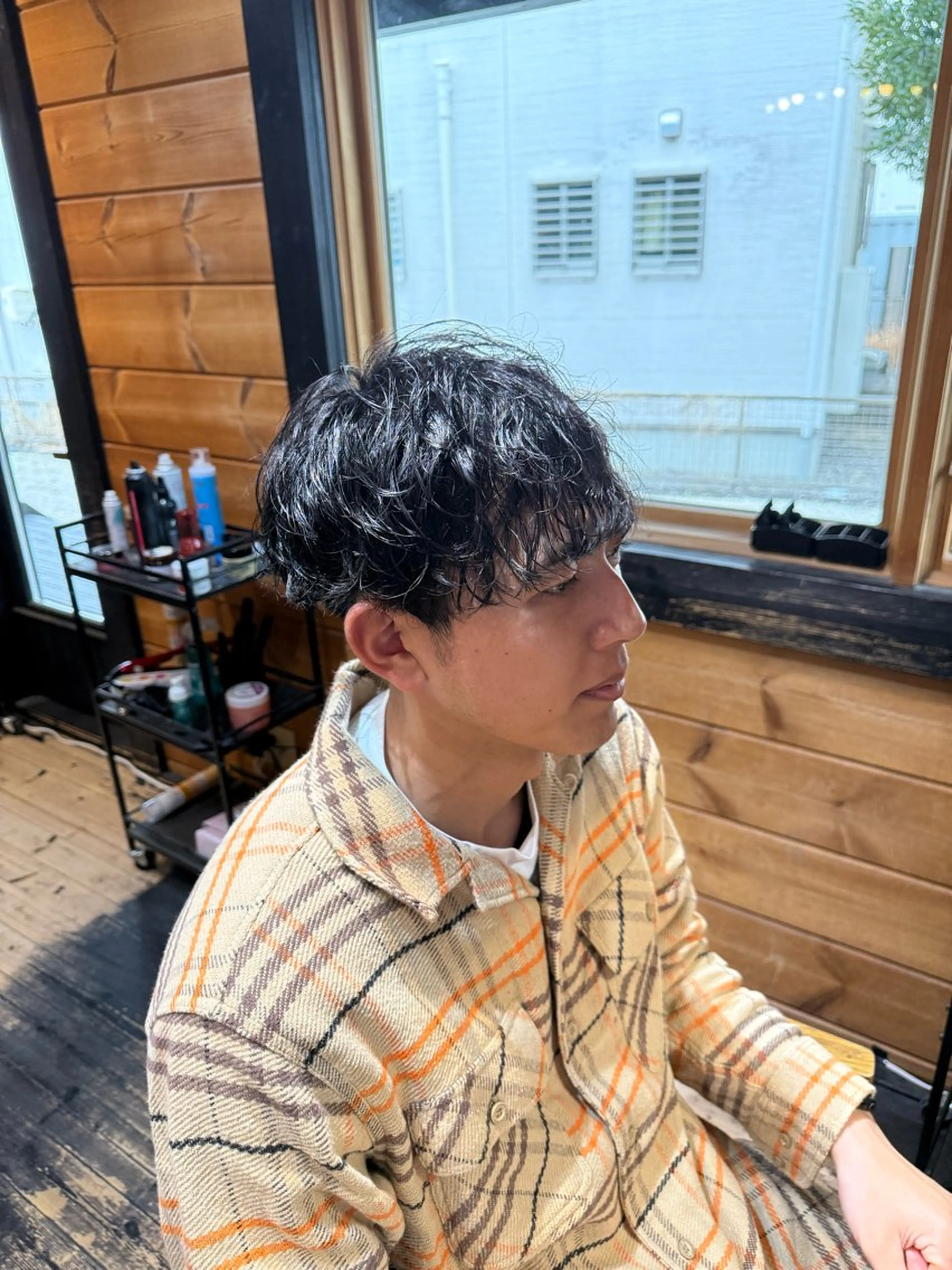パーマ メンズ 古賀 雄大のヘアスタイル