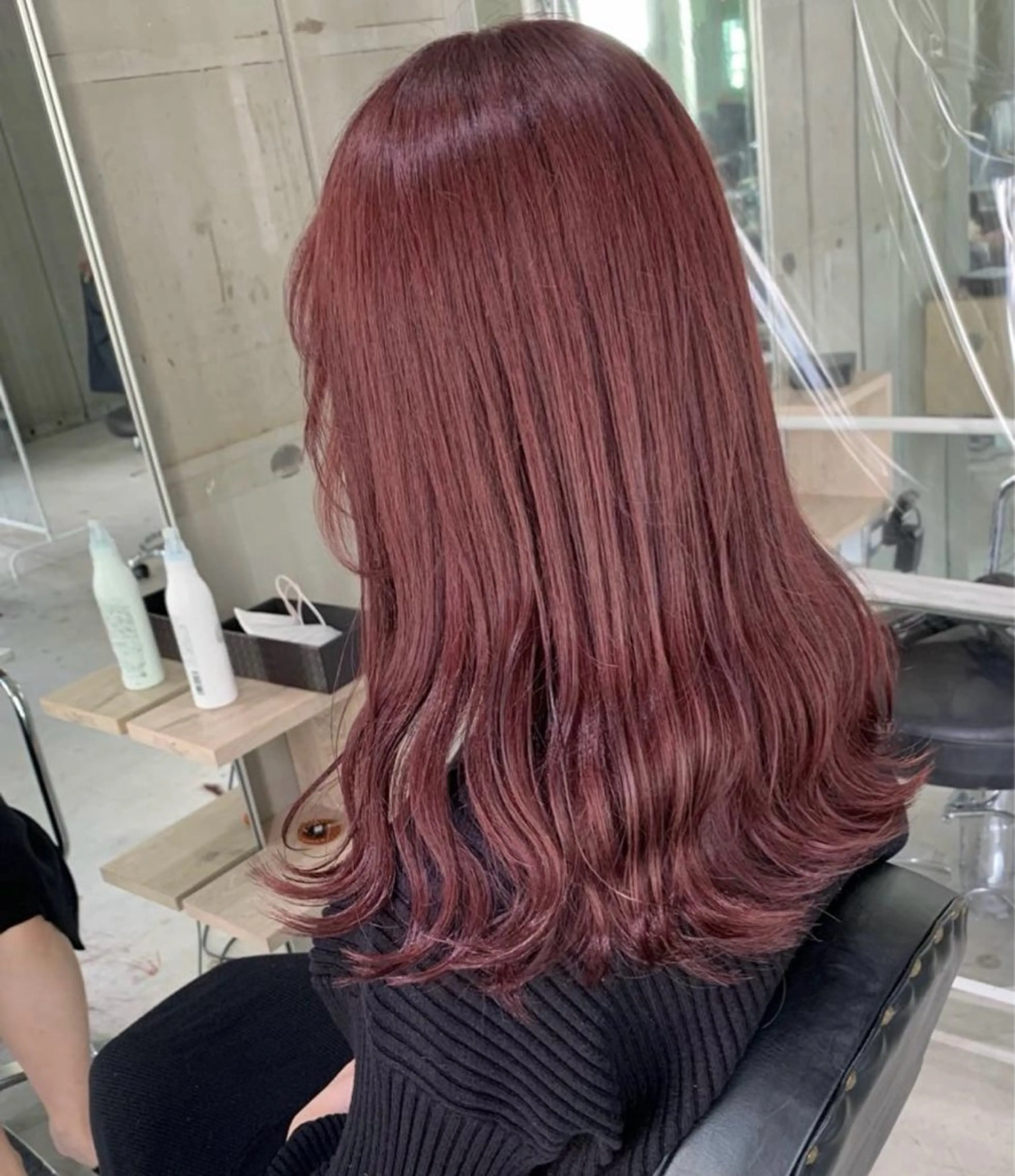 セミロング カラー ブリーチ ブラウンカラー ラベンダーカラー ピンクカラー ピンクブラウン ヘアカラー トリートメント 暖色/まろベージュ/ シカタユウカのヘアスタイル