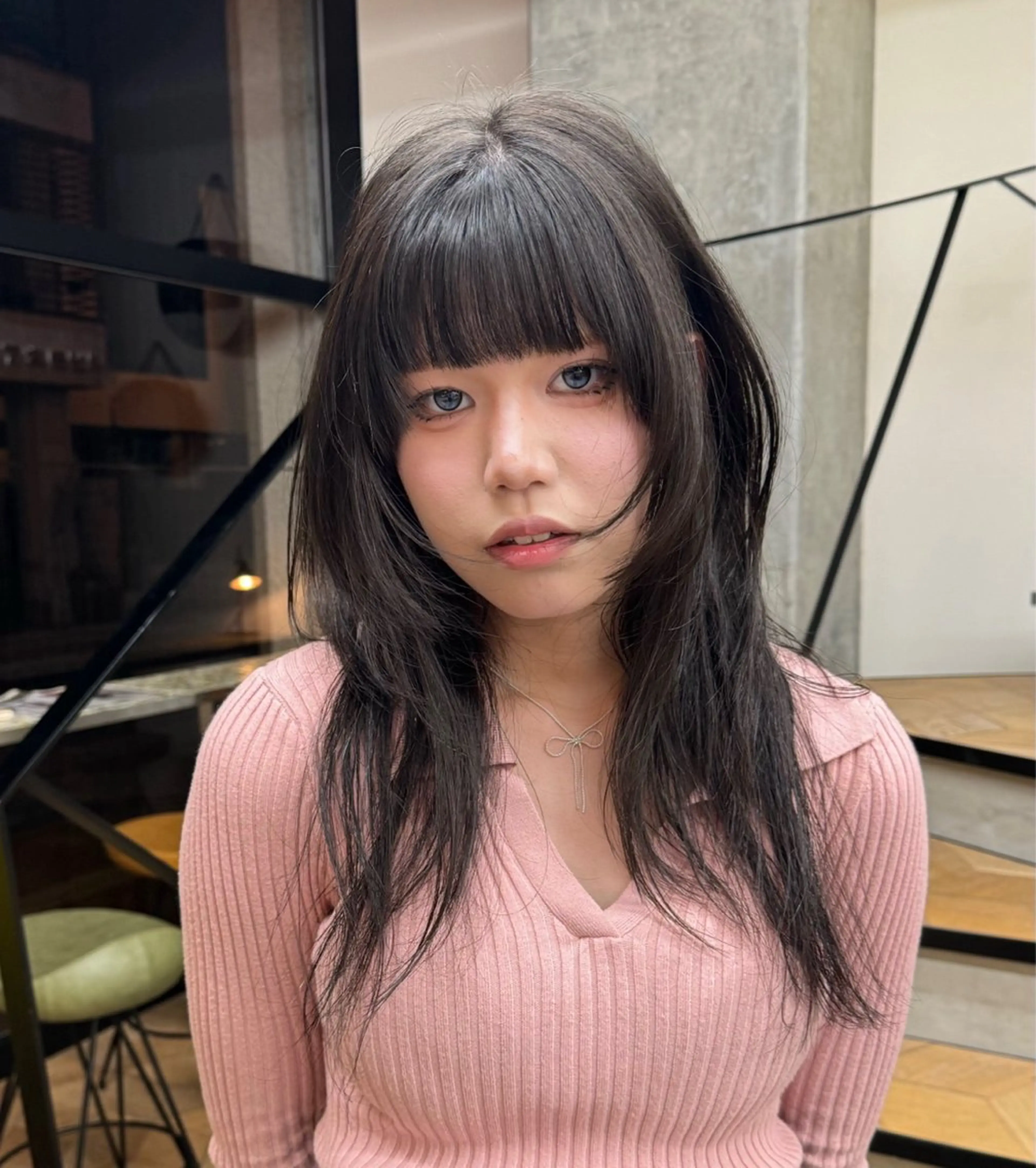ロング レイヤーカット mm所属・ナツキ/レイヤー/暖 色カラー/ボブのヘアスタイル
