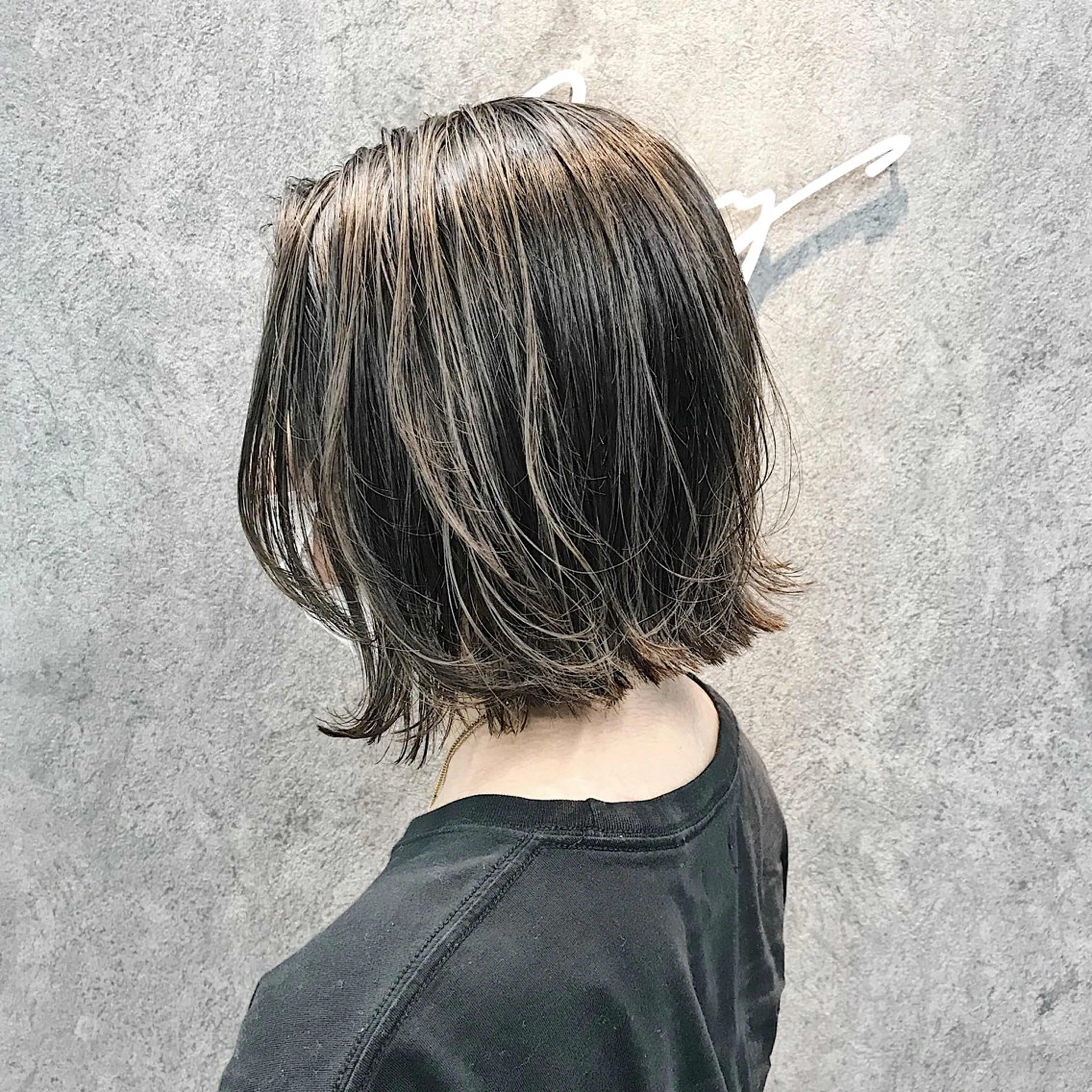 ミディアム ハイライト カット ヘアカラー トリートメント 所渉/韓国レイヤー /ウルフカットのヘアスタイル