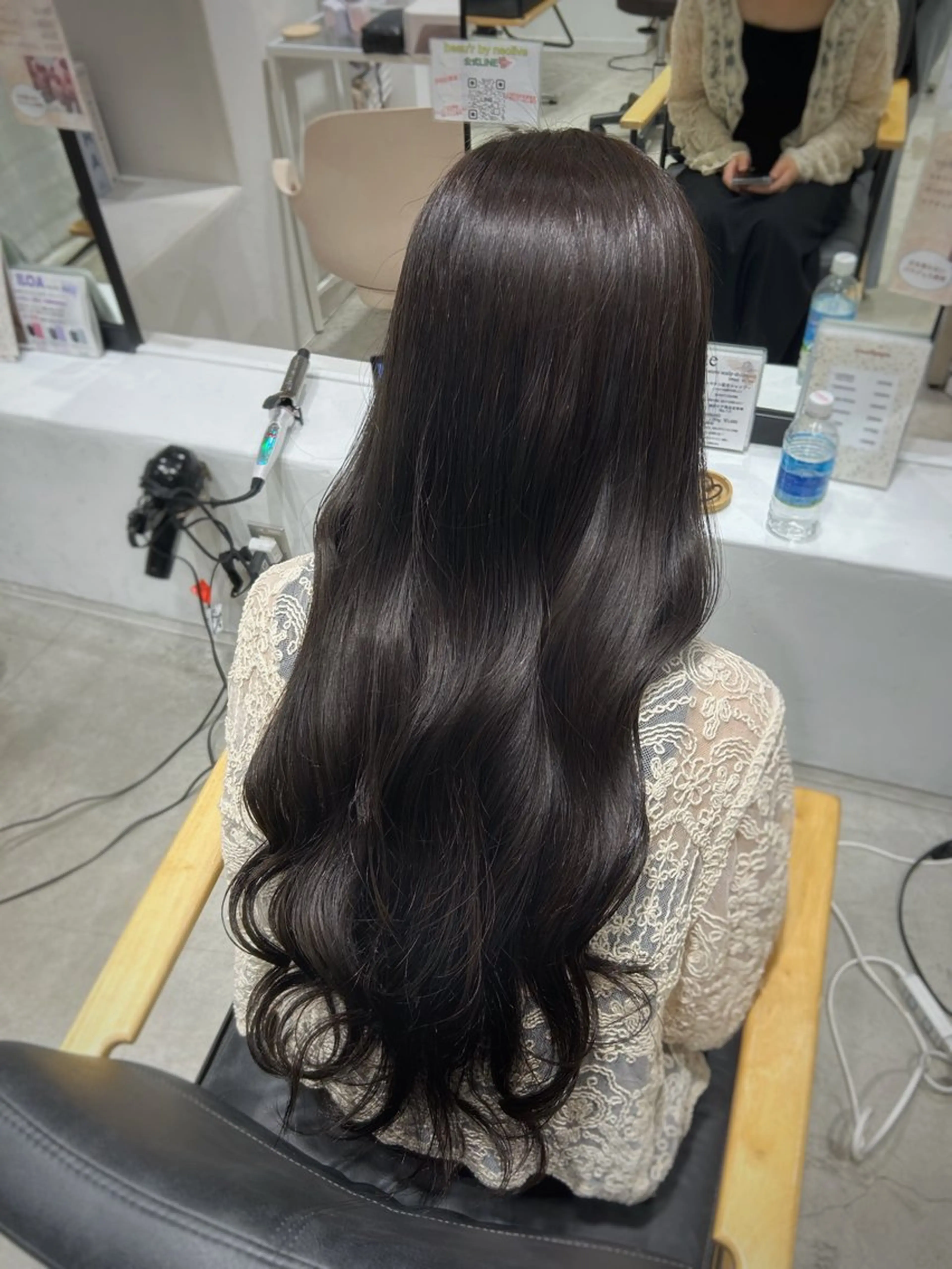 ロング カラー グレージュ オリーブグレージュ オリーブグレー ながい りなのヘアスタイル