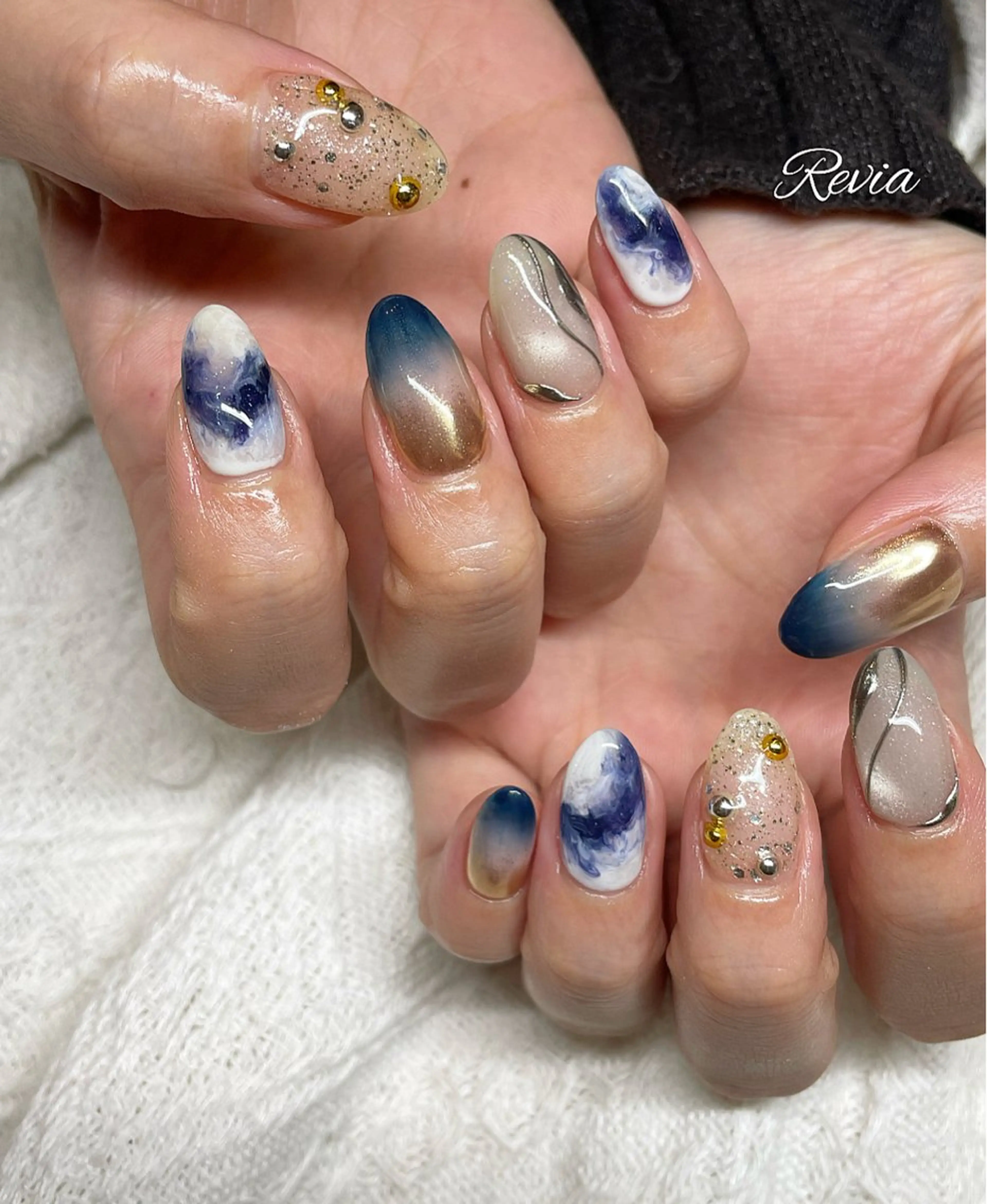 ネイル ハンドネイル revia所属・ERI Nailistのネイルデザイン