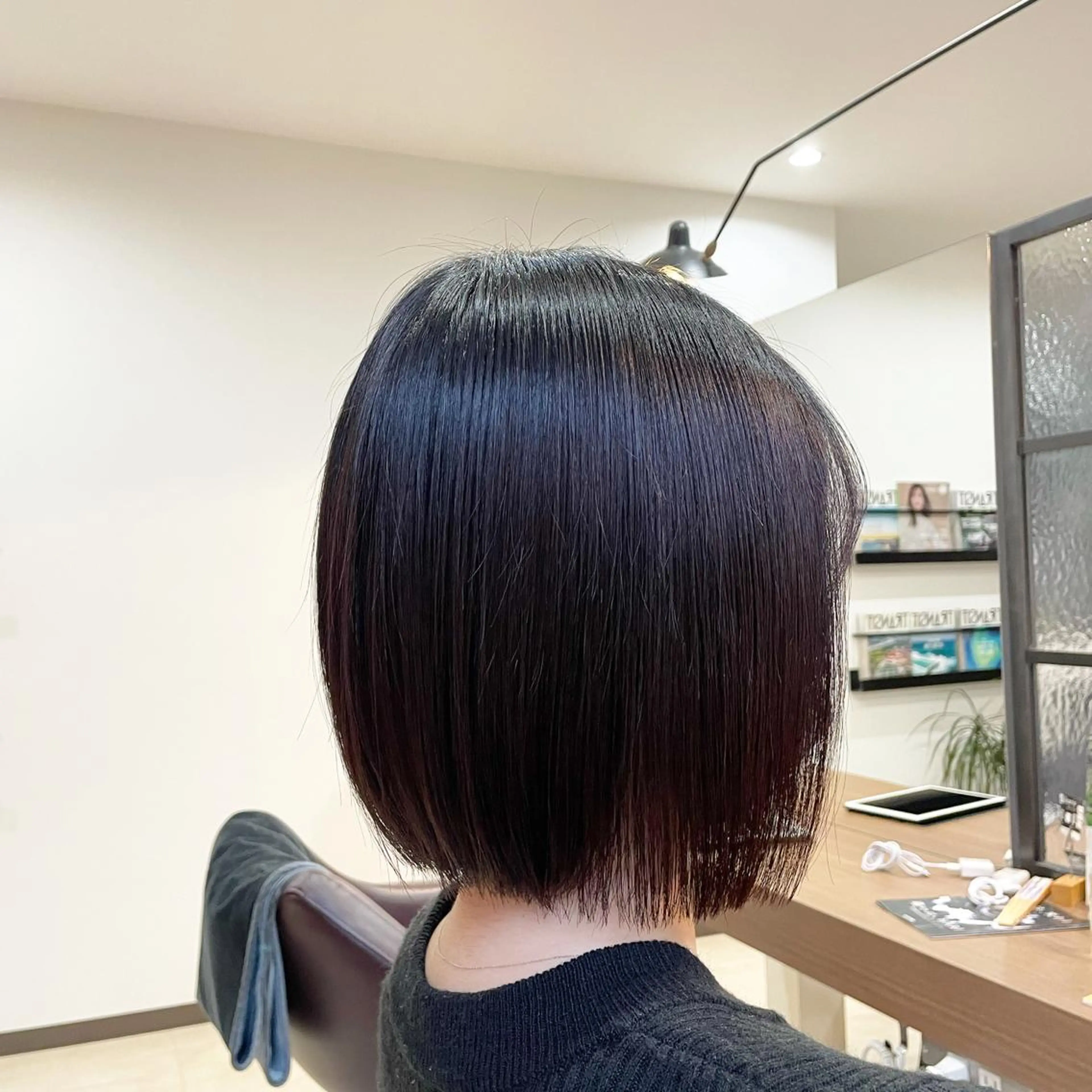 ミディアム 切りっぱなしボブ ボブ SOL .✂︎ 松永李帆のヘアスタイル