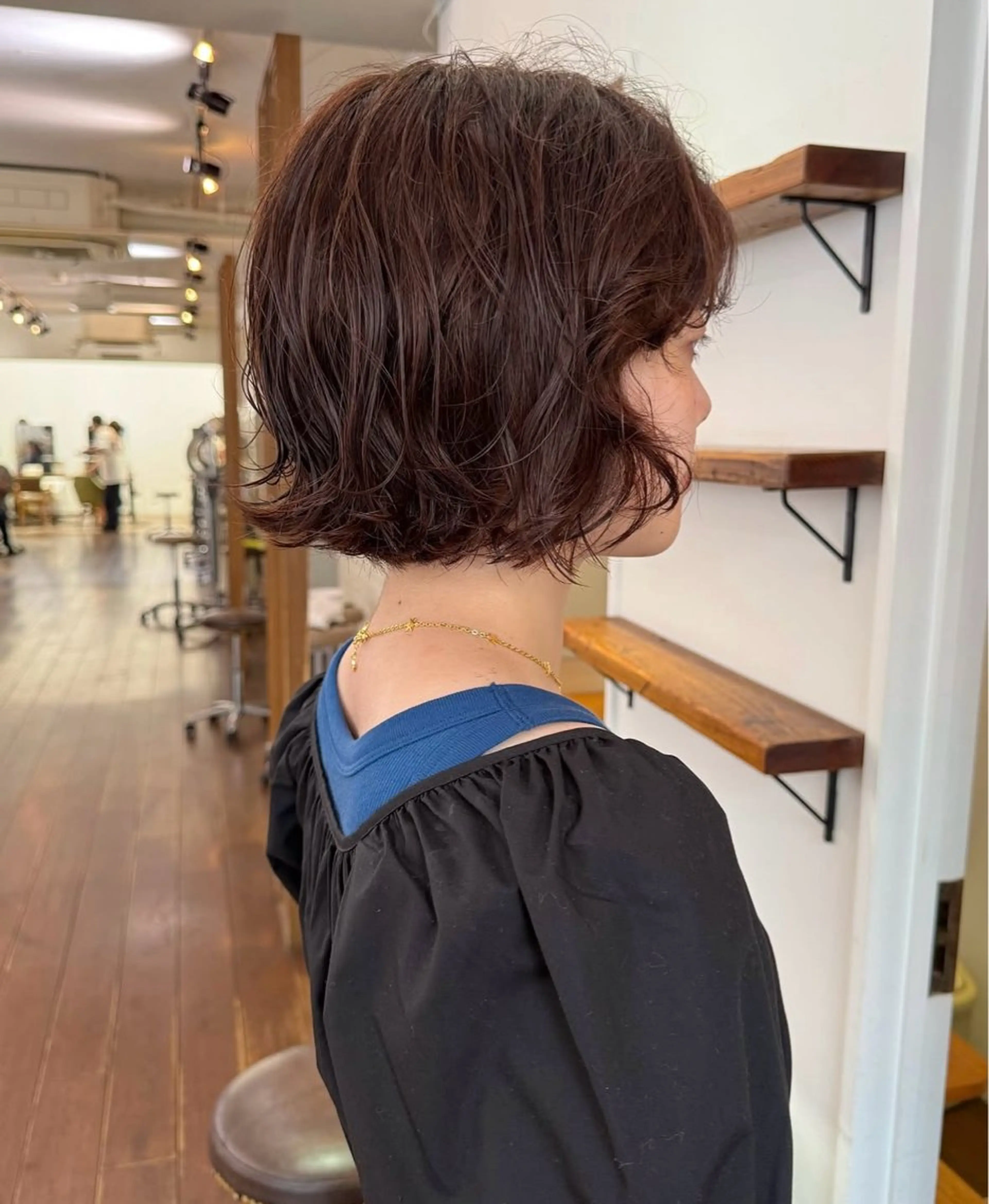 ミディアム パーマ カット パーマ ENIEN MAKE’S 立川所属・ミカ💫/パーマ/ 透明感カラーのヘアスタイル