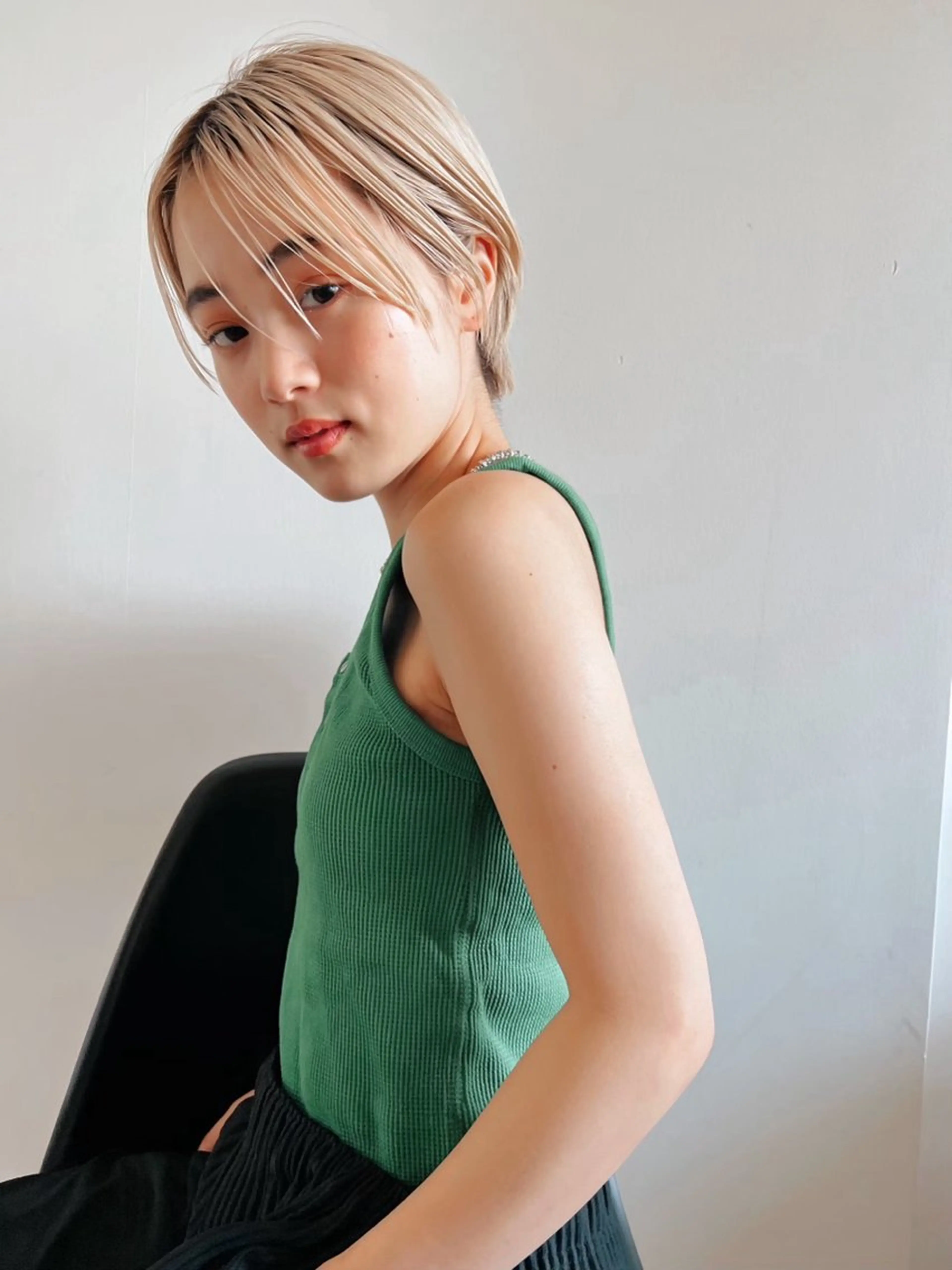 ショート カラー ヘアアレンジ ヘアカラー トリートメント ヘッドスパ ヘアセット 🤎垢抜けベージュ カラー🤎ハヤトのヘアスタイル