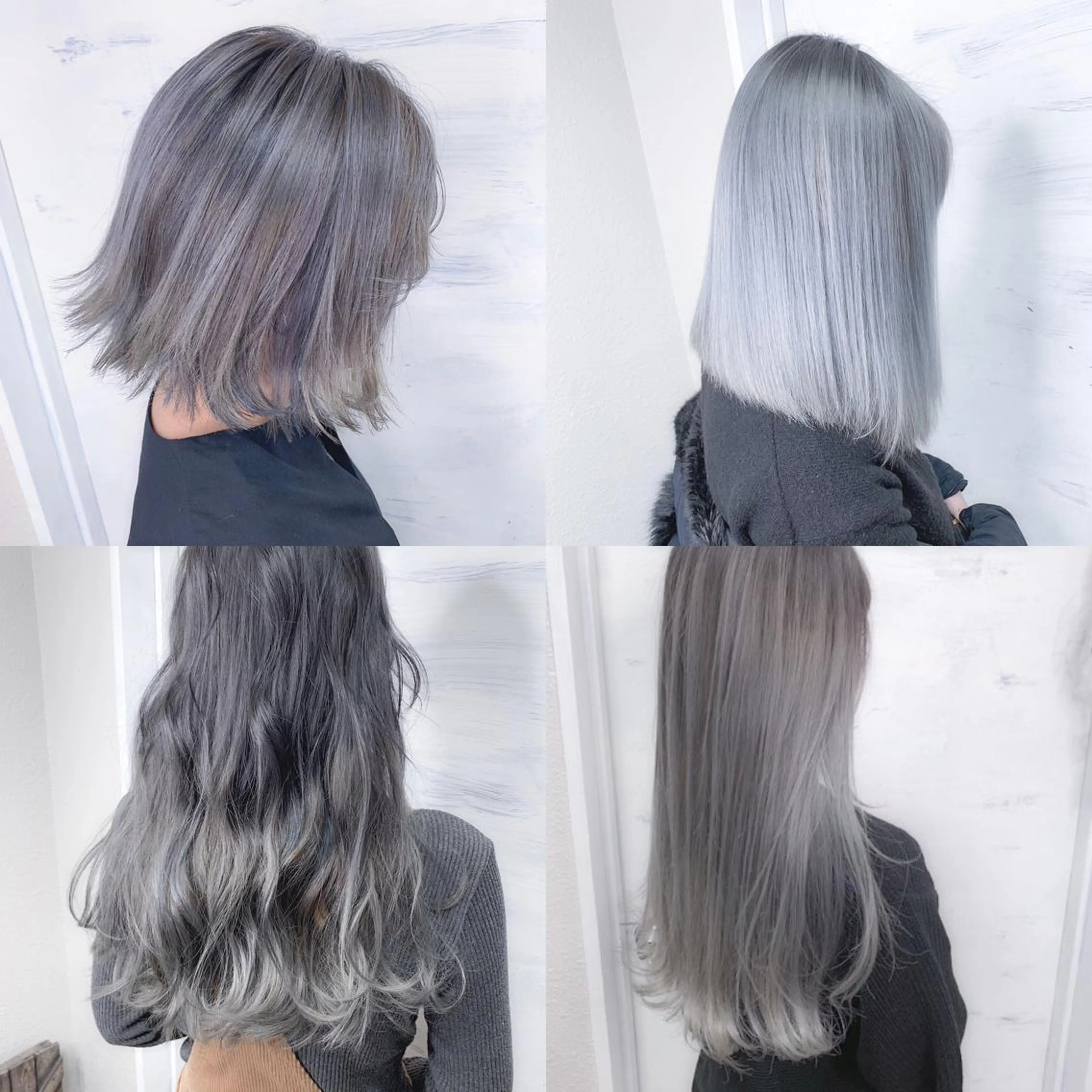 セミロング カラー ブリーチ 透明感カラー ヘアカラー エクステ BOX mico.のヘアスタイル