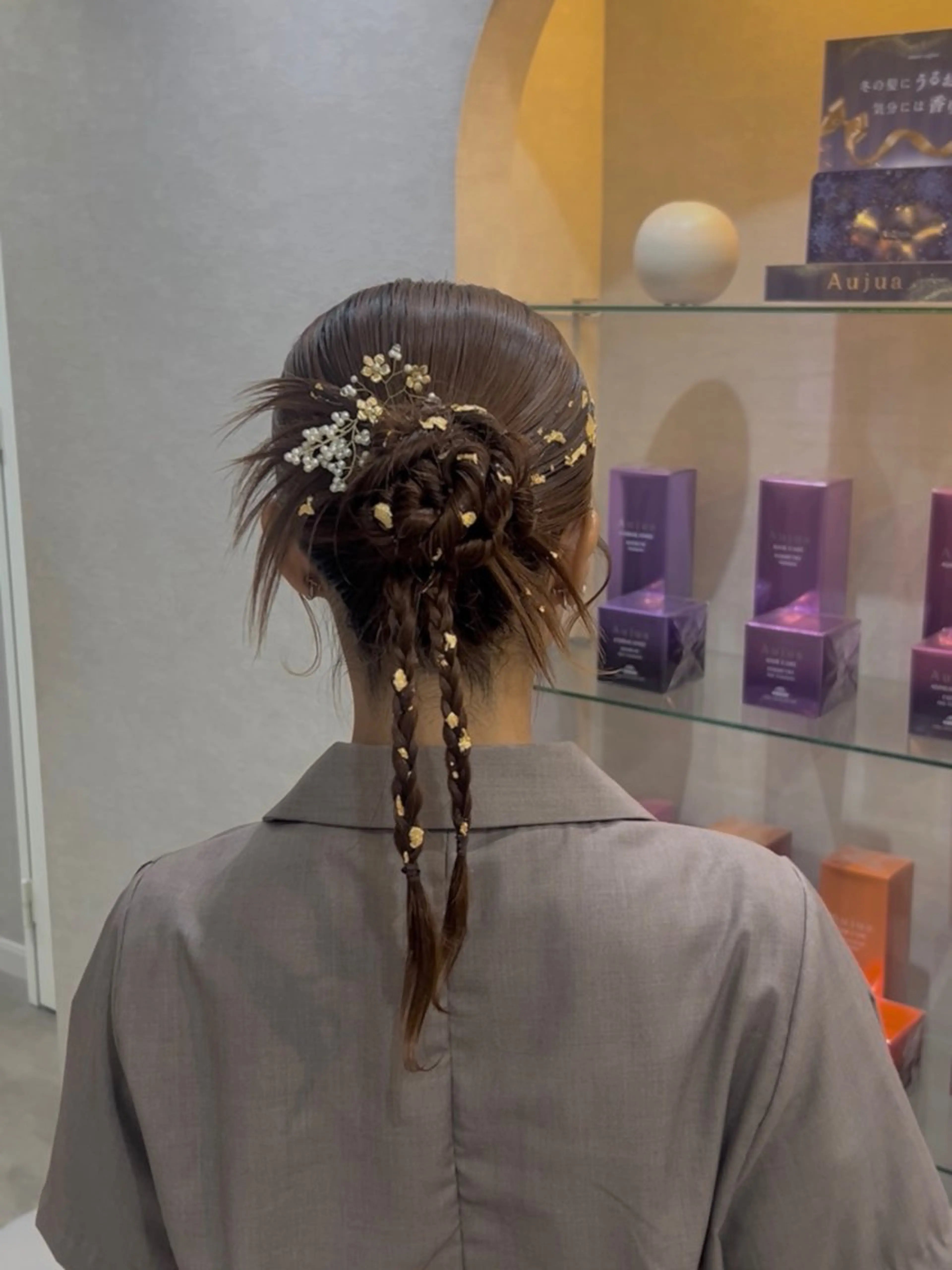 🌻カチモリヘアセット銀箔金箔付き🌻の写真