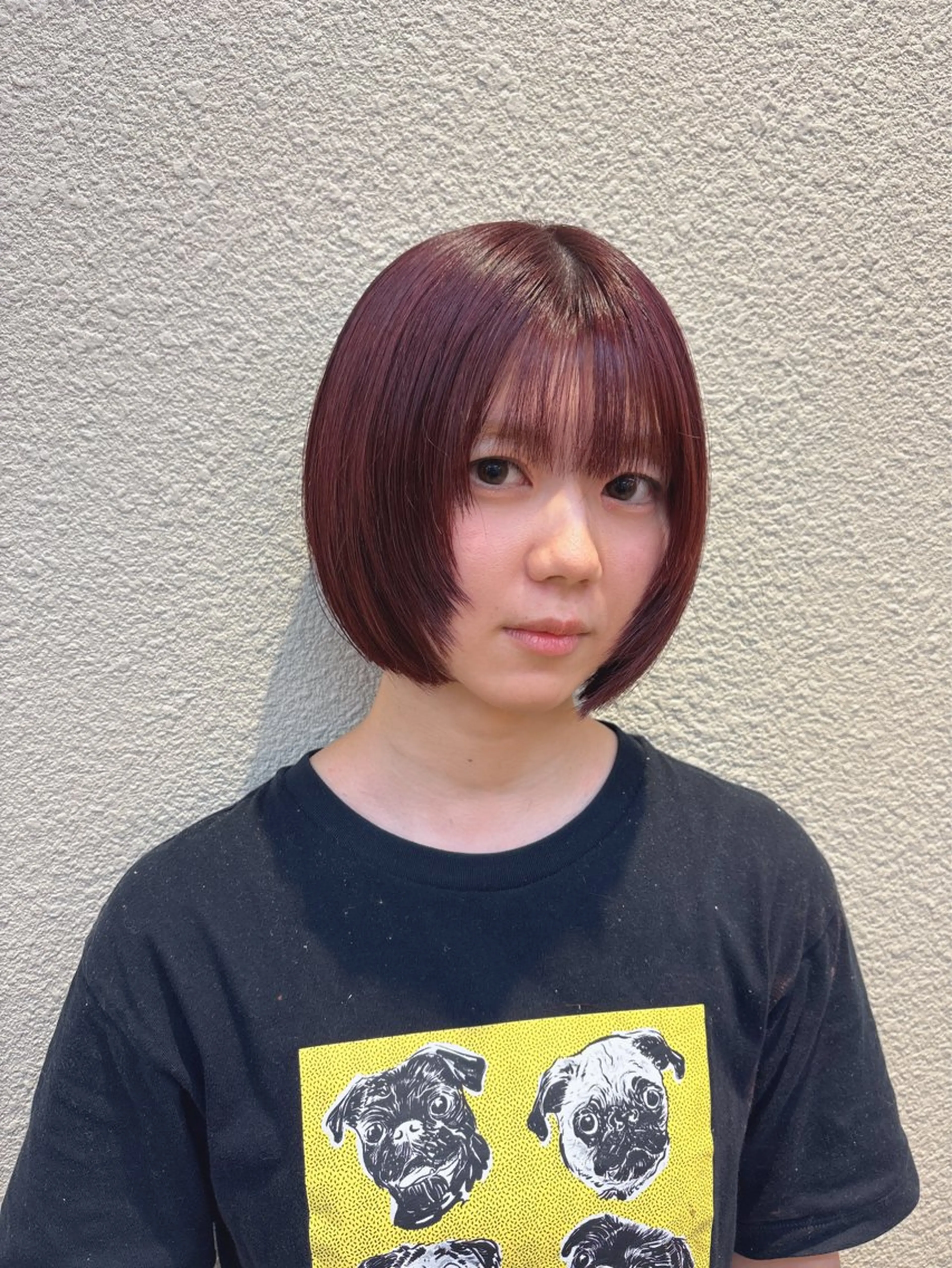 ショート ボブ 顔まわりレイヤー 顔周りカット レイヤーカット oggi西新所属・ゆい/メンズカット/ ショート/レイヤーのヘアスタイル