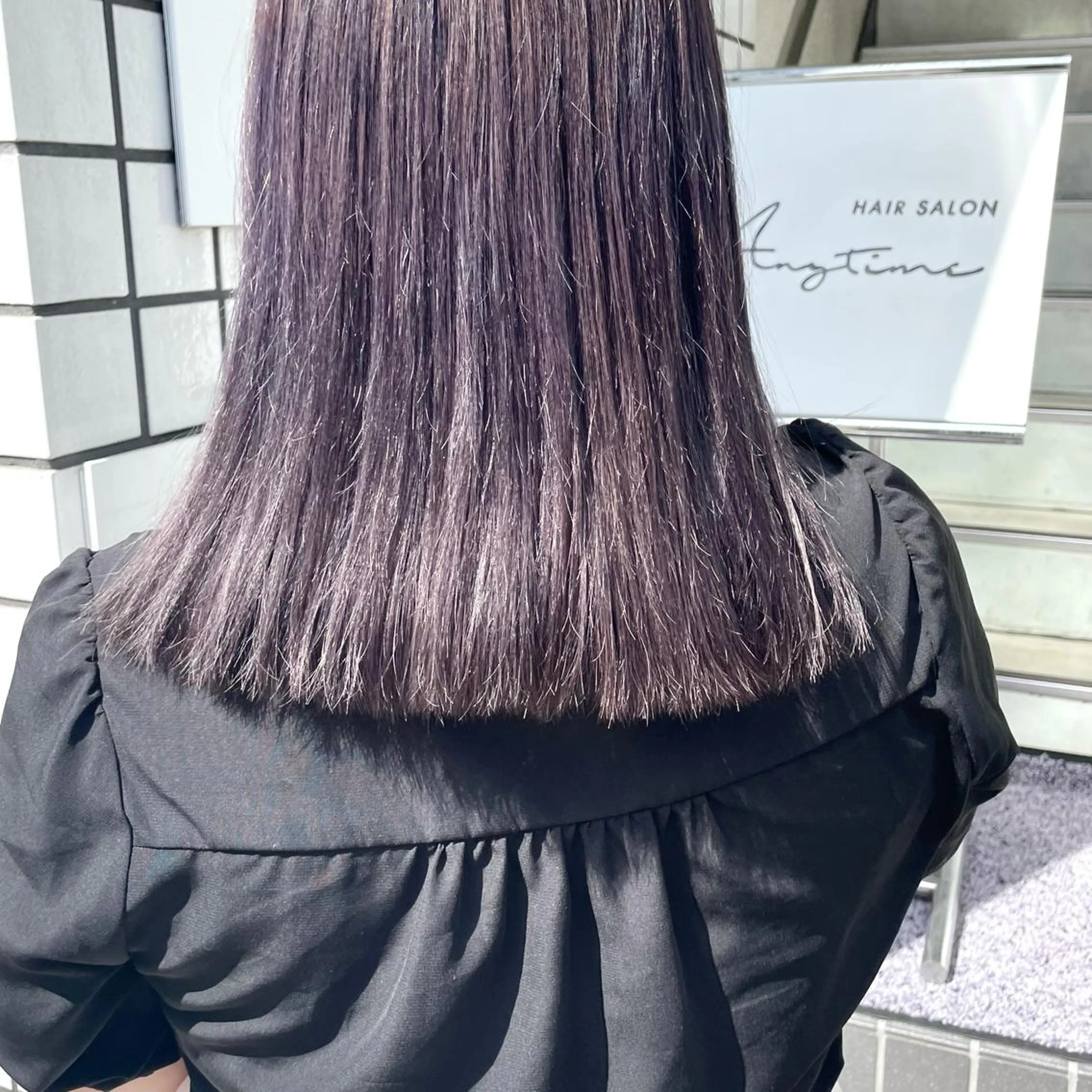 ミディアム カラー ブリーチ ケアブリーチ ラベンダーカラー Anytime所属・はるか 💐 お悩み改善美容師のヘアスタイル