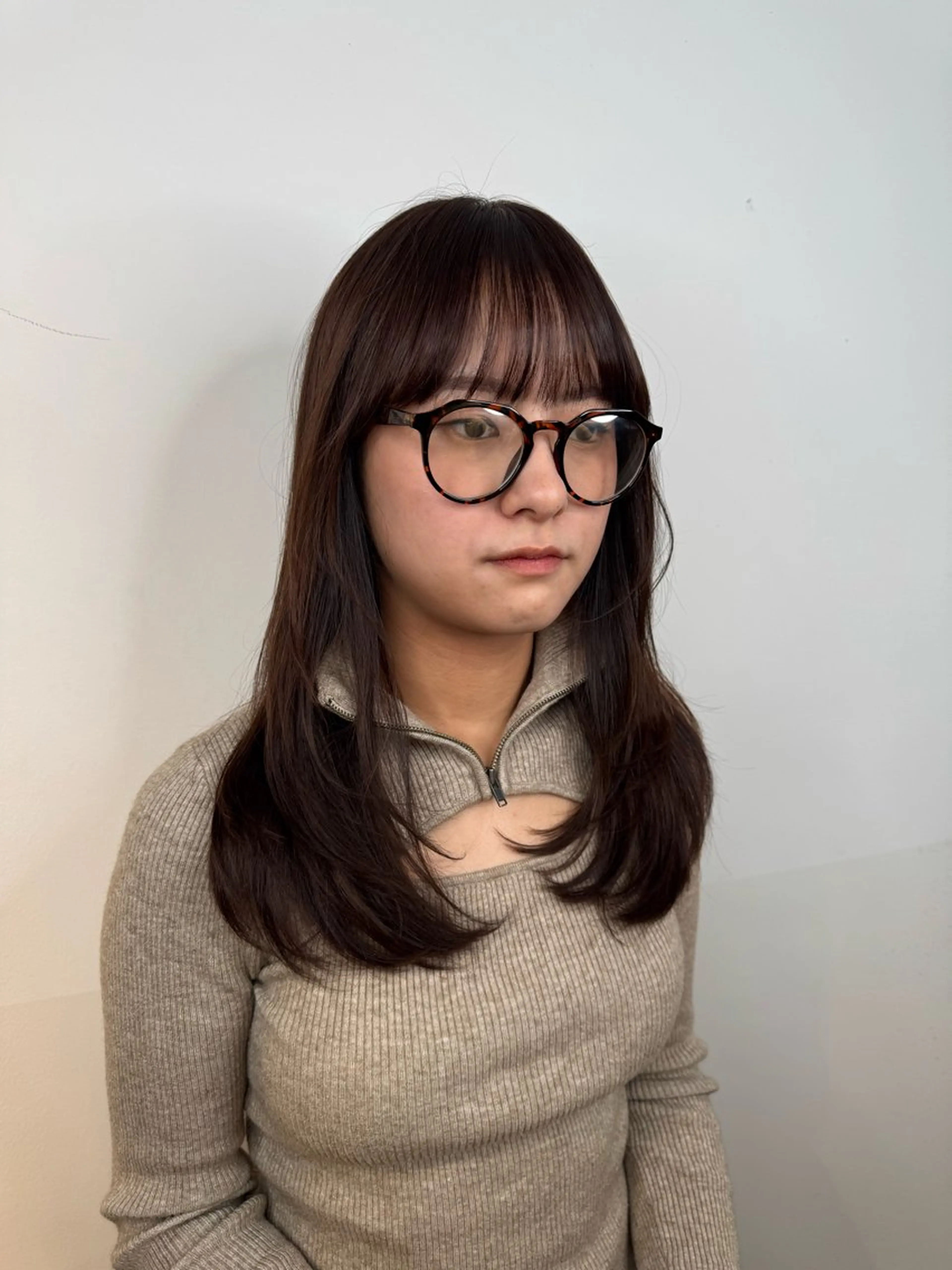 セミロング カラー ベージュカラー ラベンダーカラー ラベンダーベージュ UNSOME Lille所属・ル ウ🪐🪾のヘアスタイル