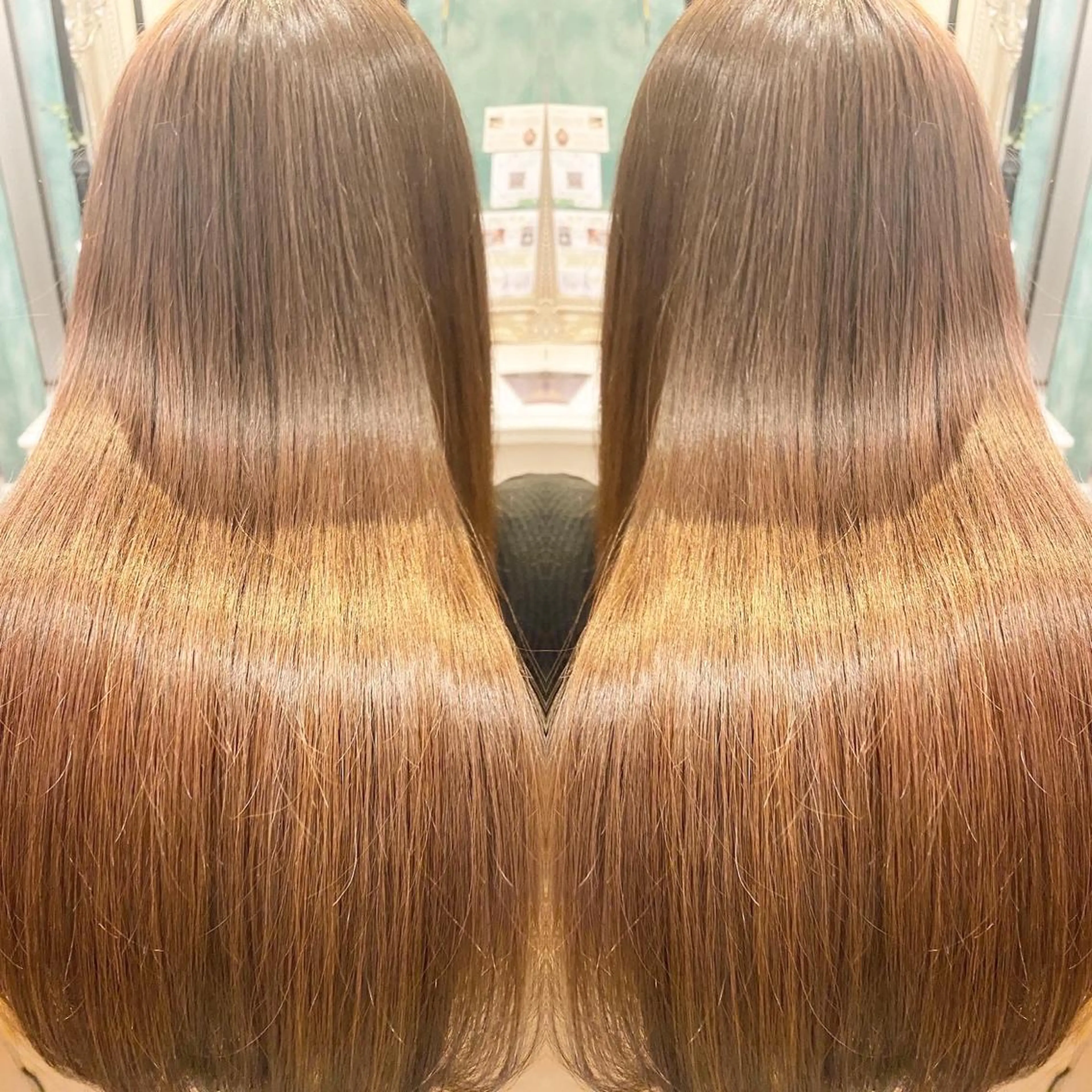 セミロング カラー パーマ カット 縮毛矯正 トリートメント ☘️Lond ☘️高嶋 優のヘアスタイル