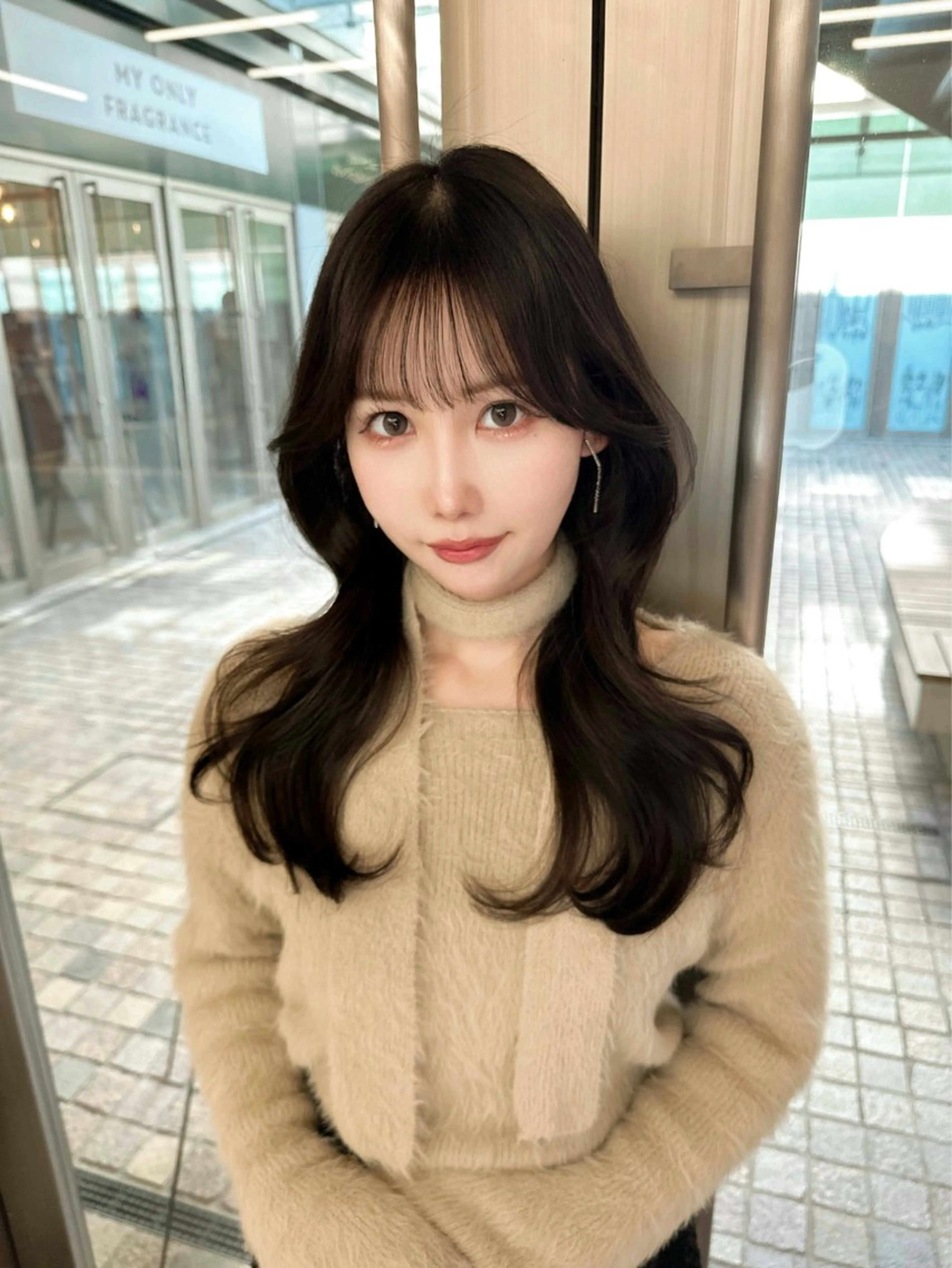 ロング カラー カット ヘアカラー トリートメント kumu 栄のヘアスタイル