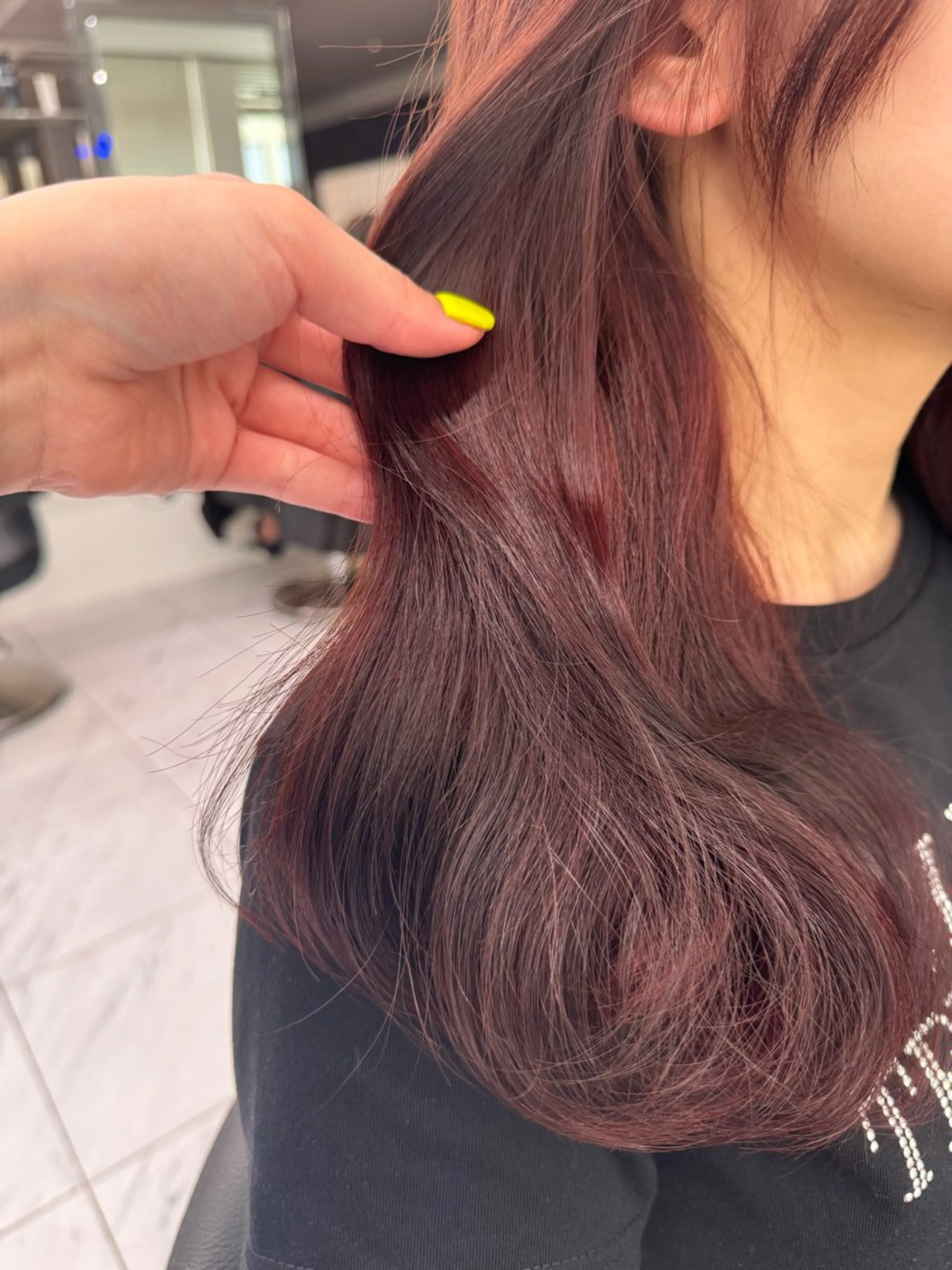 ロング カラー パーマ ヘアアレンジ メンズ キッズ 🍒暖色系 カラー🍒MEIのヘアスタイル