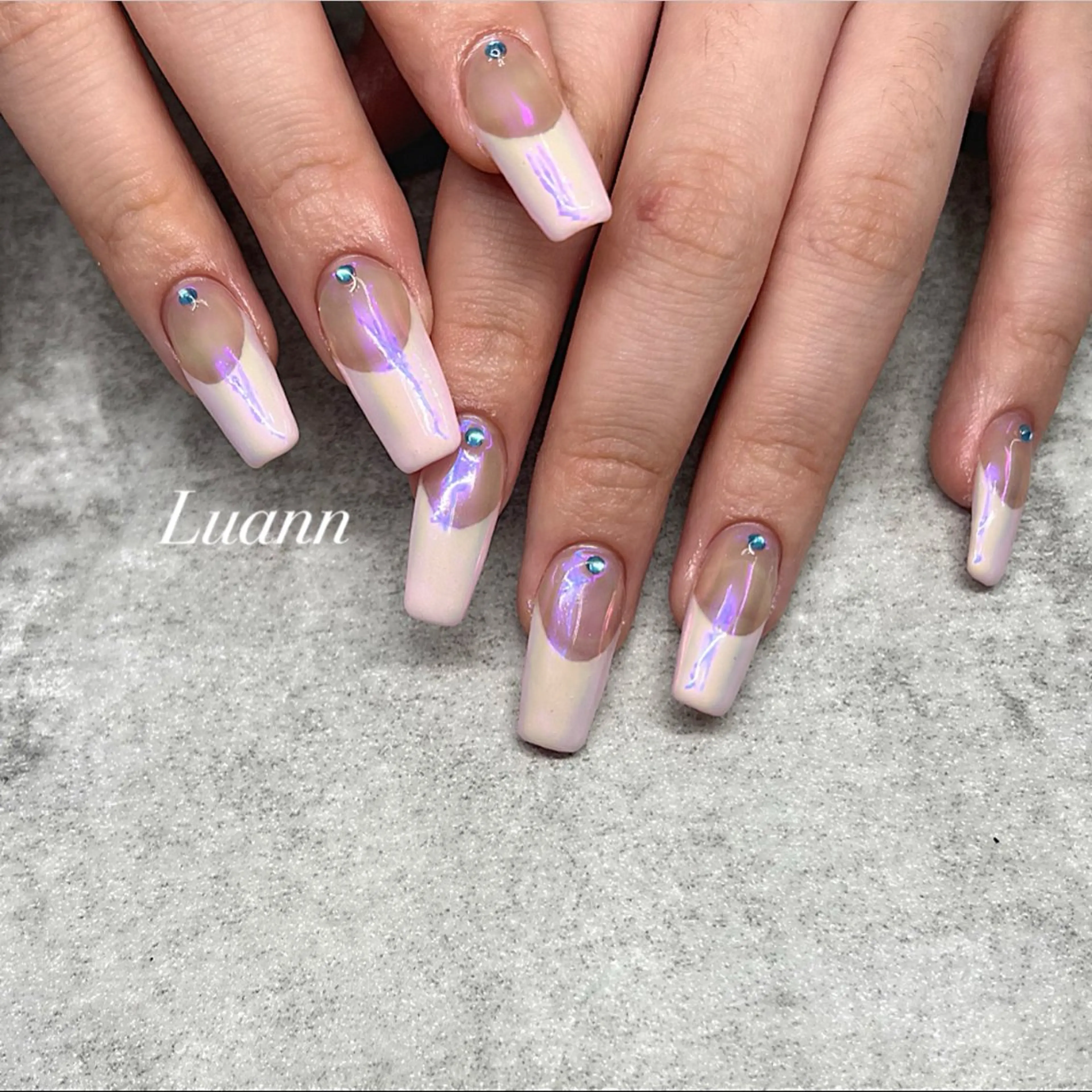 ネイル 韓国ネイル ニュアンスネイル ピンク シンプルネイル 春ネイル ハンドネイル Luann nail所属・Luann nail Sakiのその他イメージ