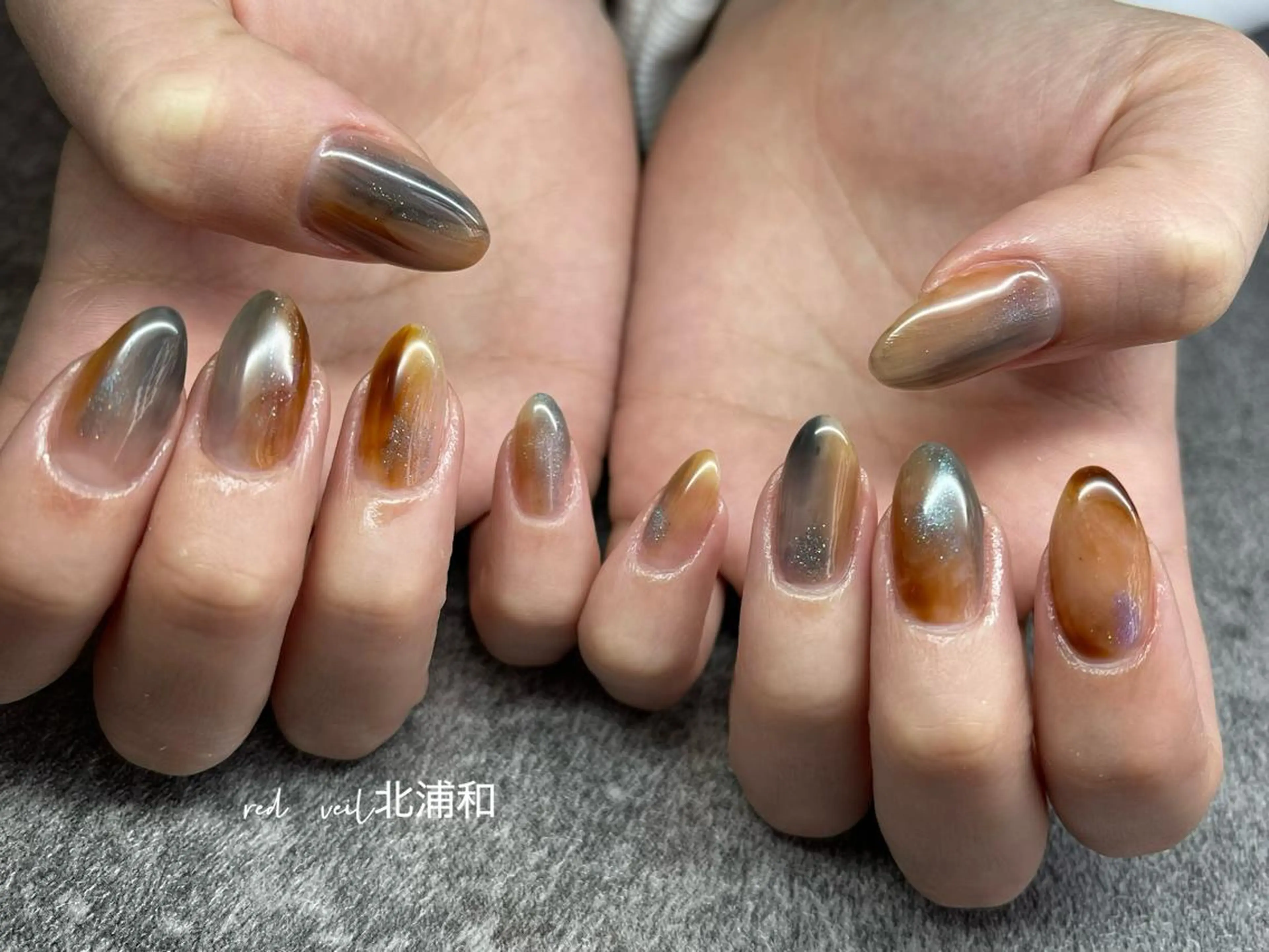 セミロング ネイル ハンドネイル 長さ出し専門 nynaのネイルデザイン