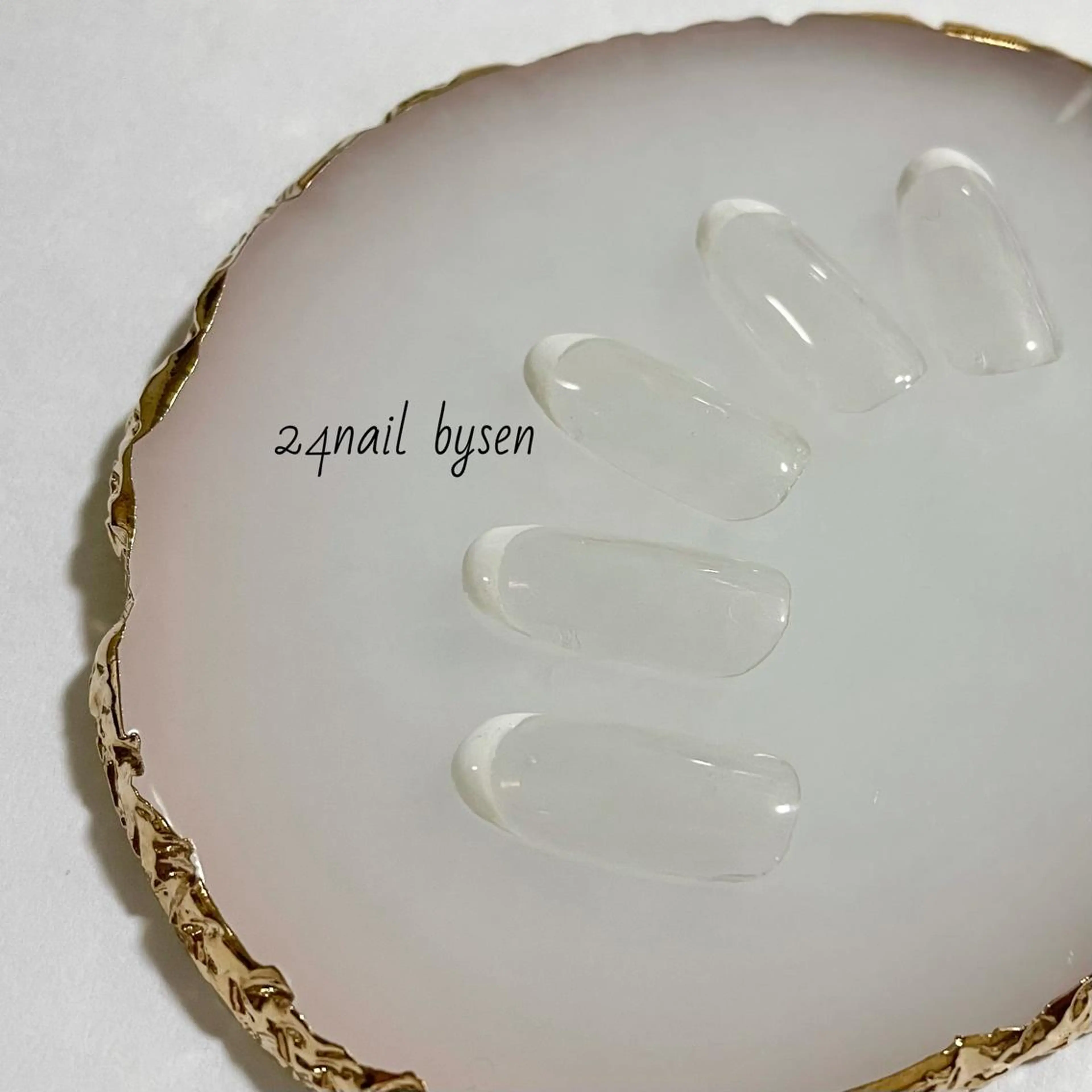 ネイル クリアネイル フレンチネイル シンプルネイル Atelier by 24nail/Ayaのネイルデザイン