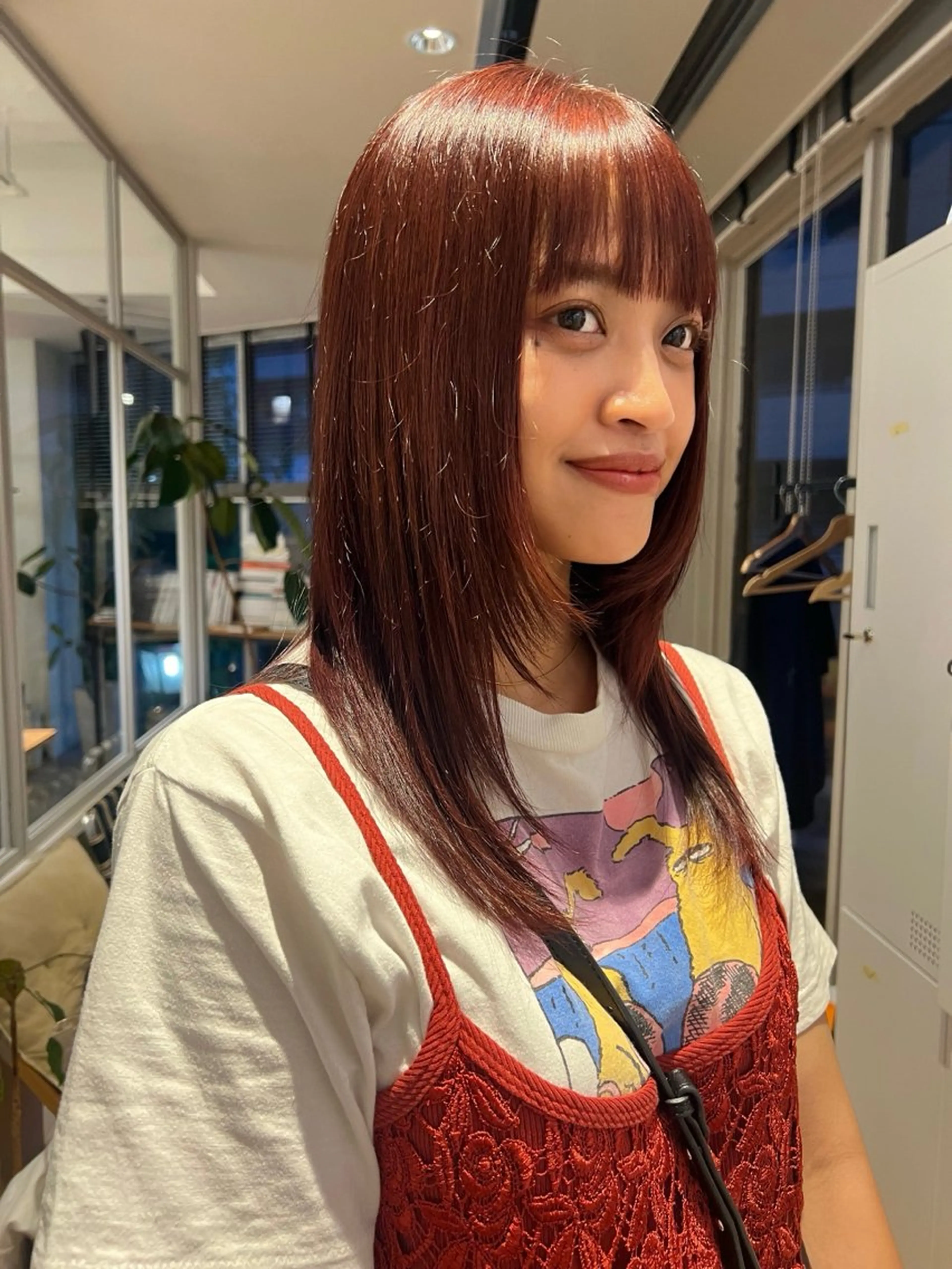 カラー ブリーチ ブリーチなしカラー 南部 綾音のヘアスタイル