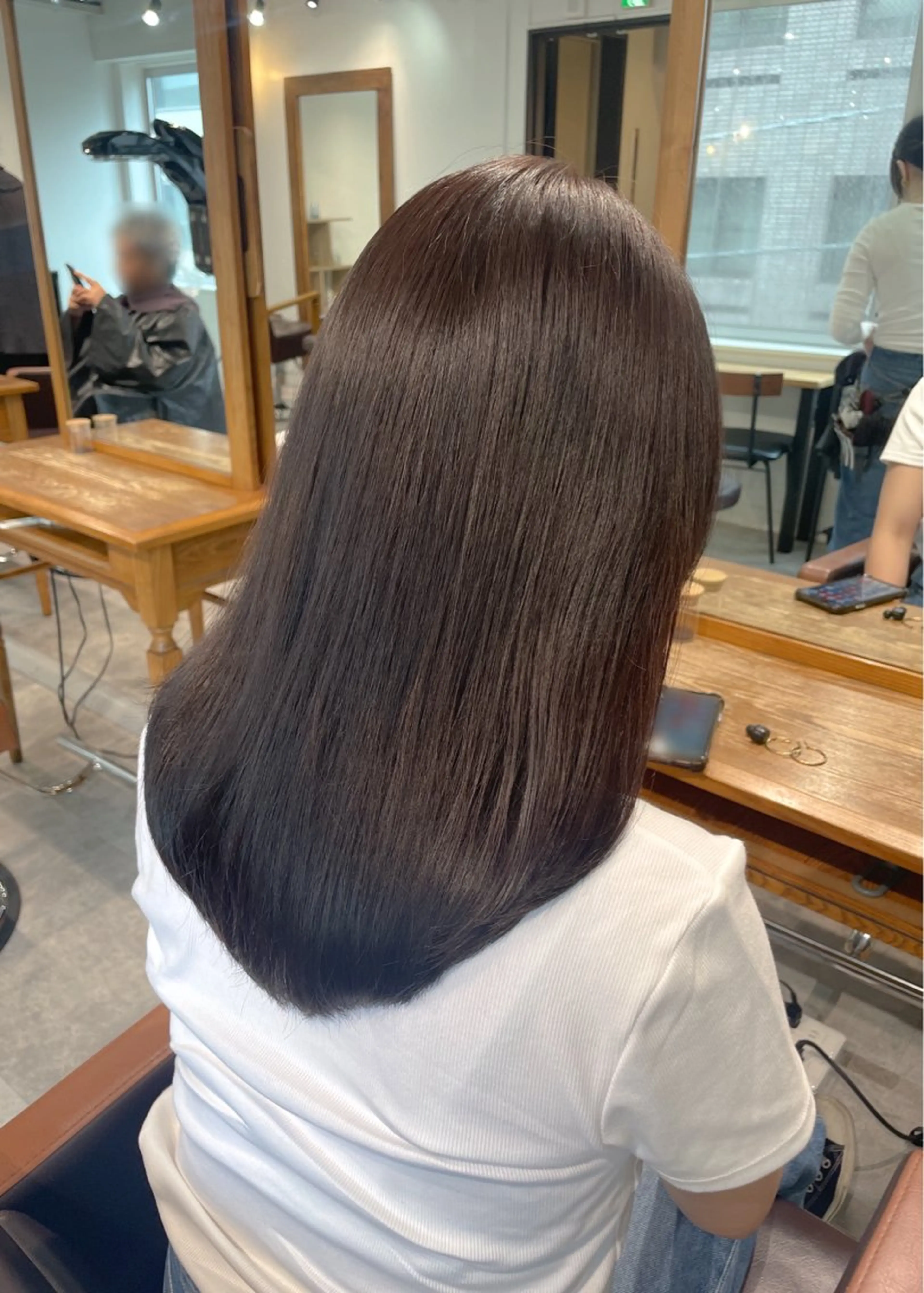 セミロング 髪質改善/艶カラー 🤍mizueのヘアスタイル