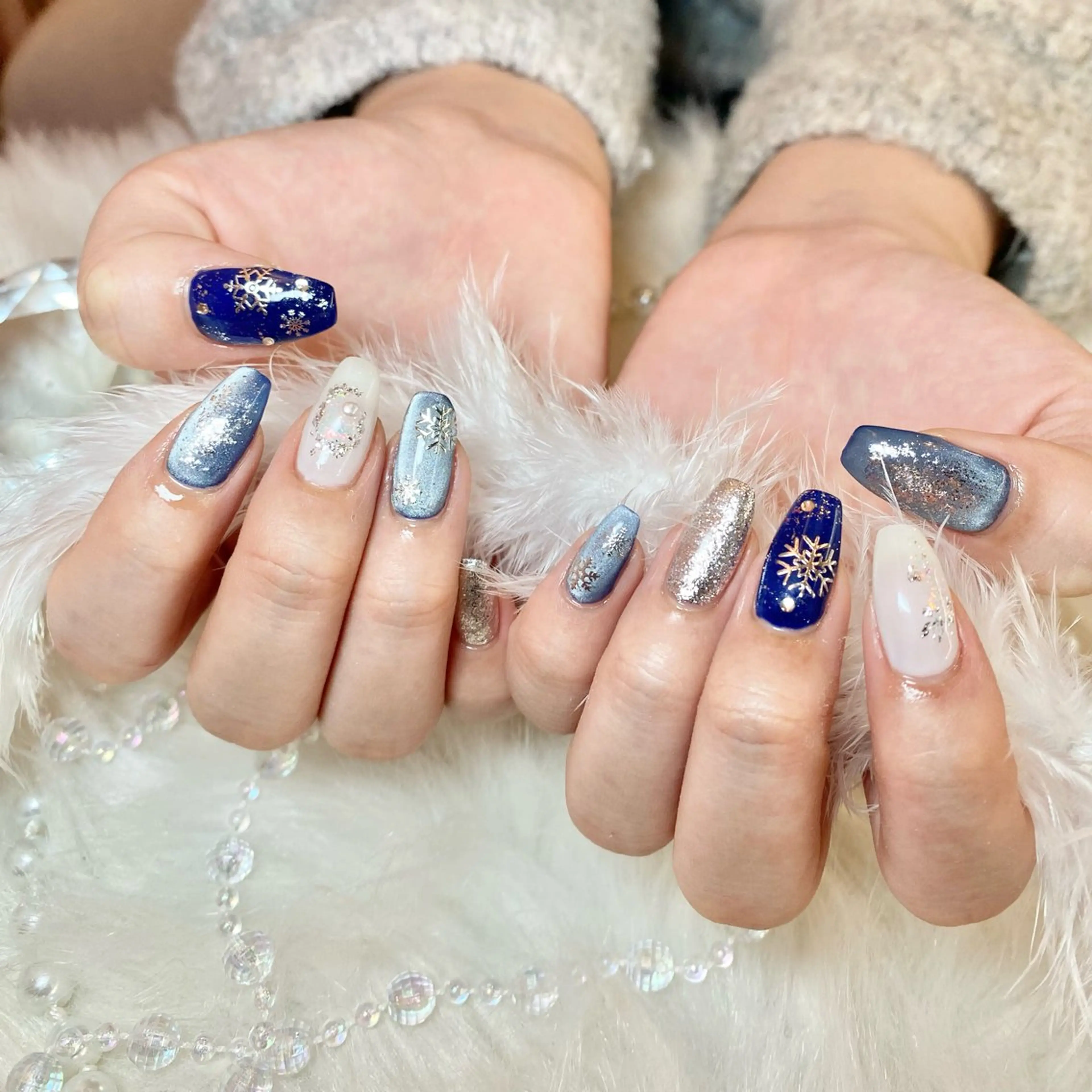 ネイル 冬ネイル ハンドネイル mio nail TANIのネイルデザイン
