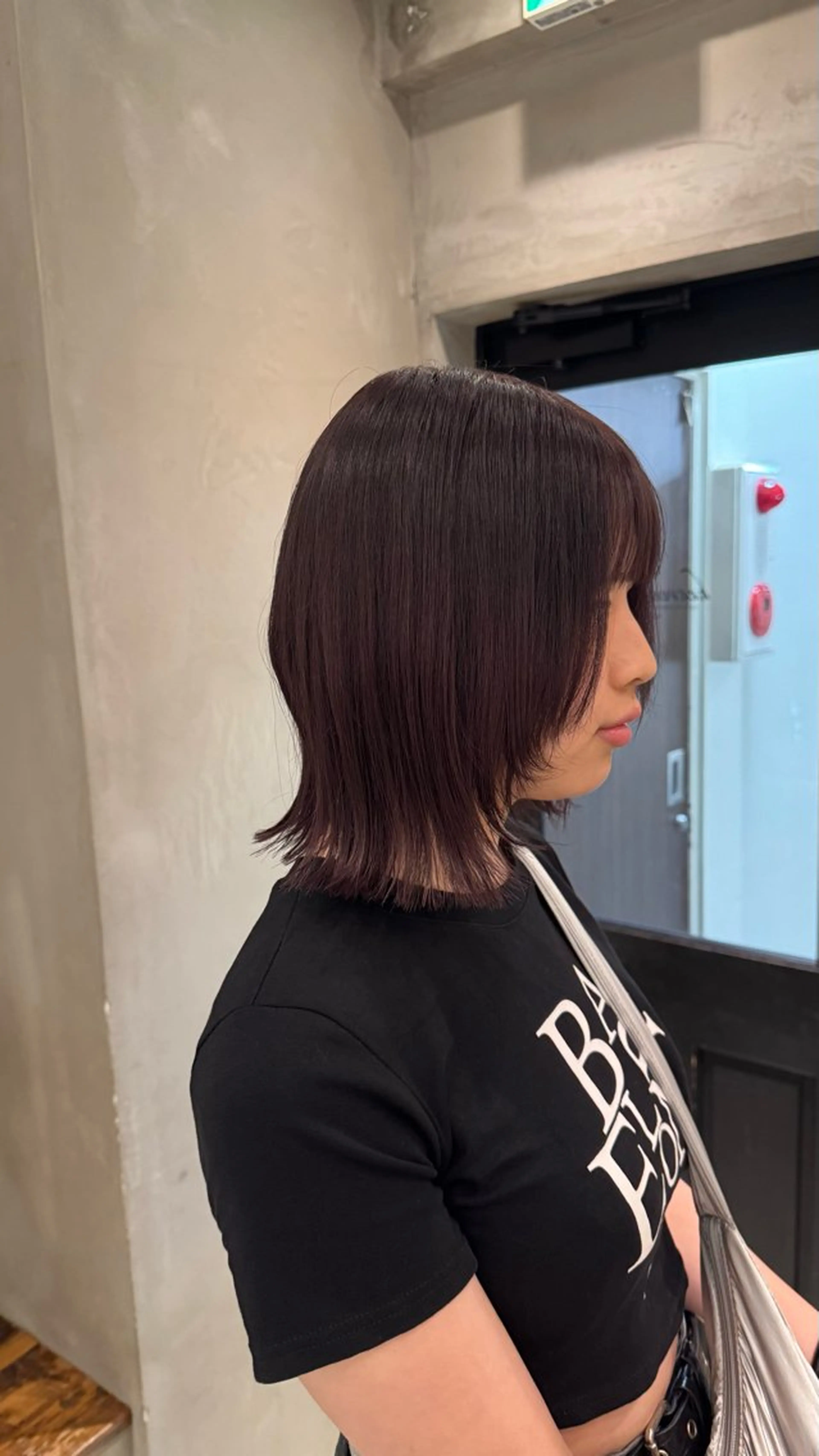 ミディアム カット ヘアカラー トリートメント フルノコウキ/新宿/ レイヤーボブ/韓国風のヘアスタイル