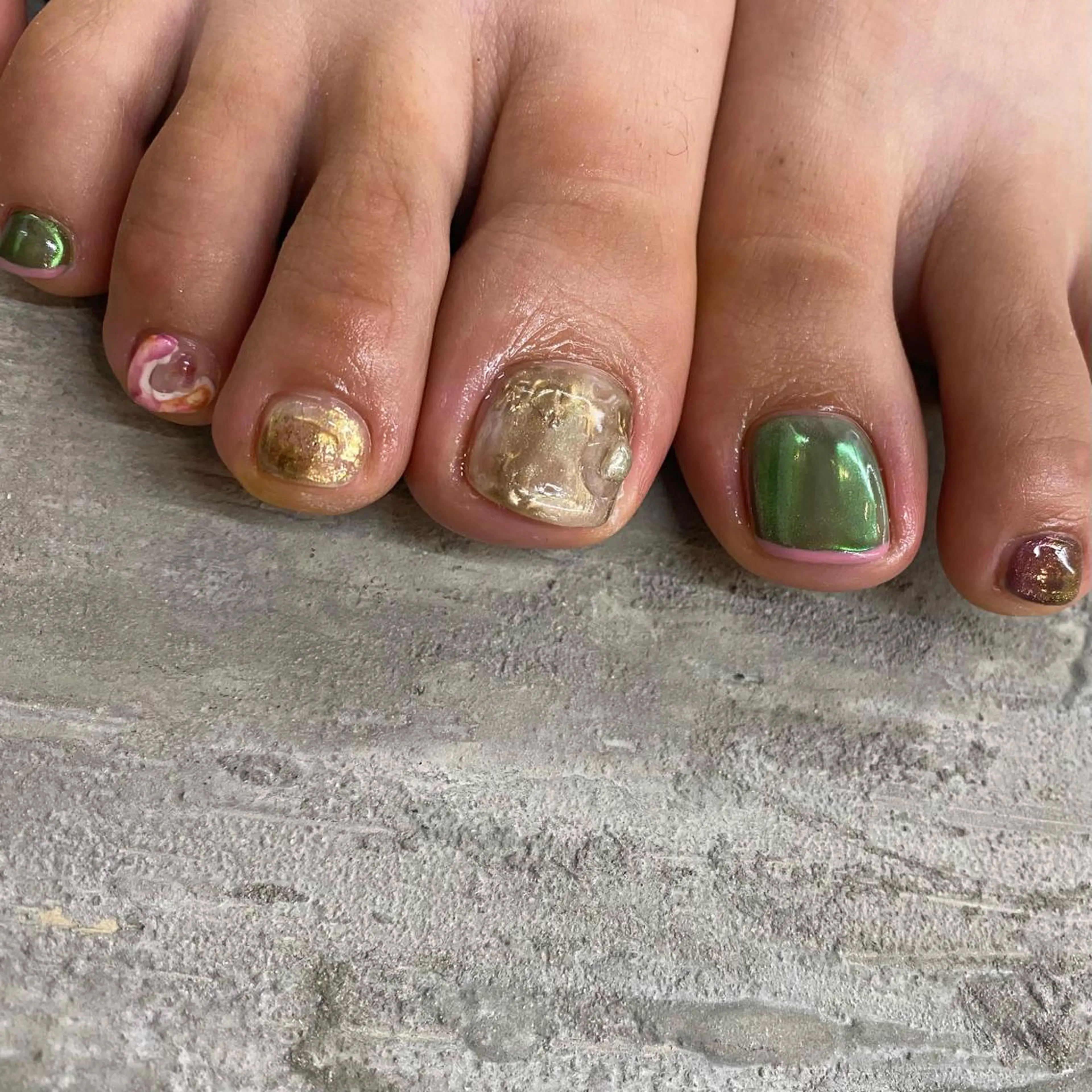 ネイル ニュアンスネイル フットネイル nable.所属・望月 実莉のネイルデザイン