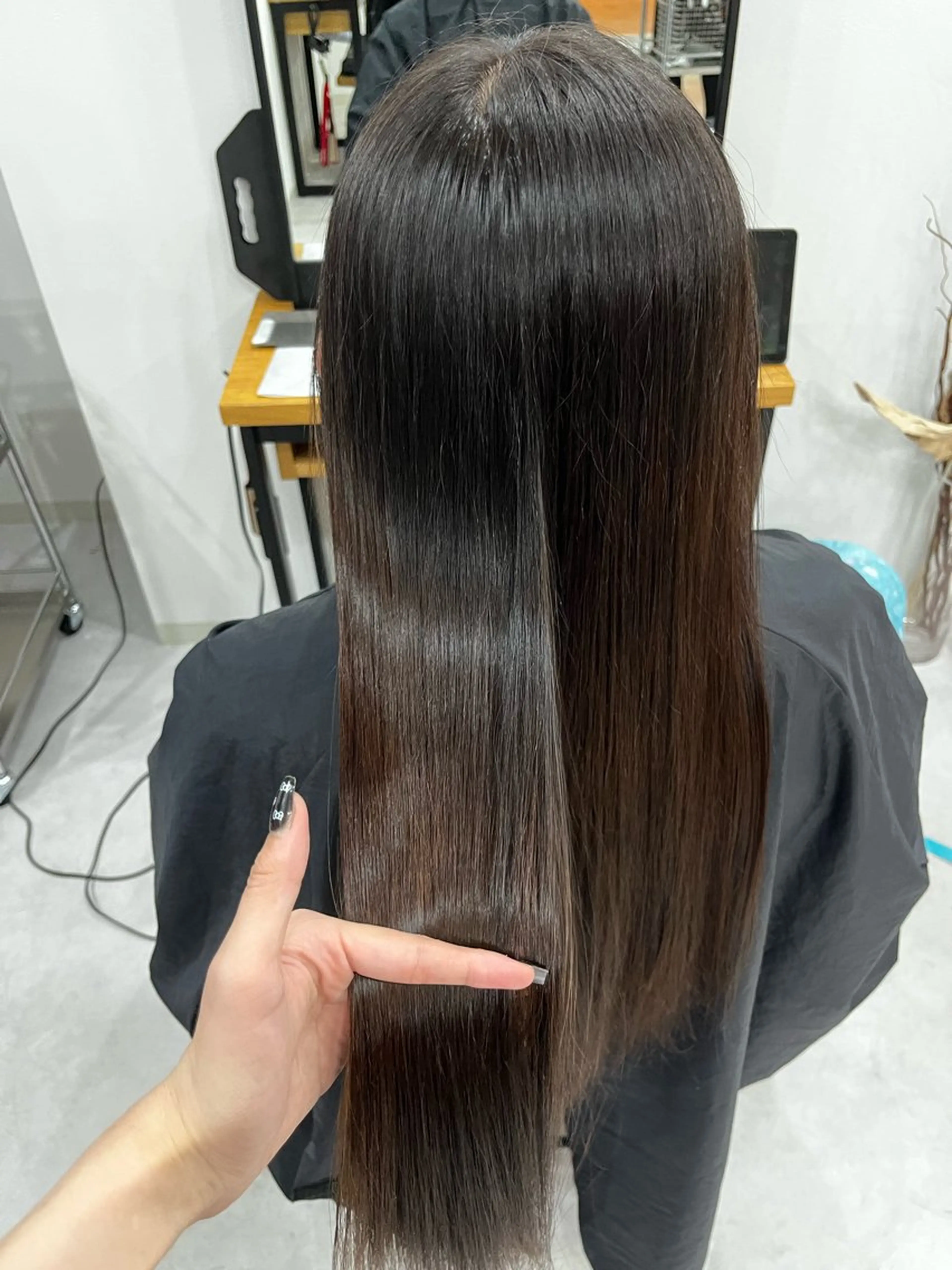 ロング ショートボブ ボブ ハイライト レイヤーカット 縮毛矯正 縮毛矯正 ULu. 岡山駅店 髪質改善トリートメント＆ハイトーンカラー所属・SUZU/岡山/矯正 ハイトーン/レイヤーのヘアスタイル