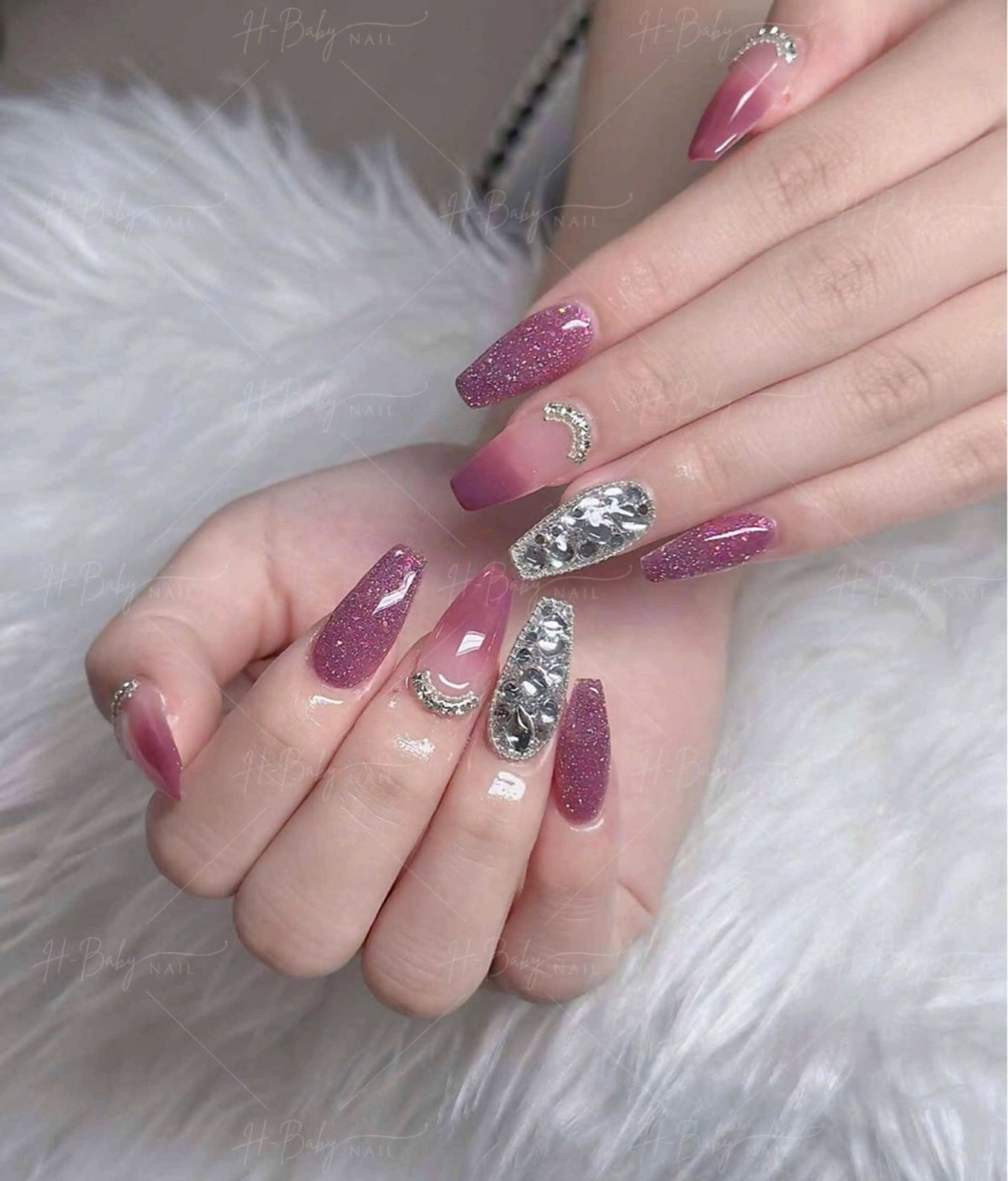 ネイル フレンチネイル ジェルネイル ハロウィン キラキラネイル 韓国ネイル ハンドネイル H.baby Nail Salonのネイルデザイン