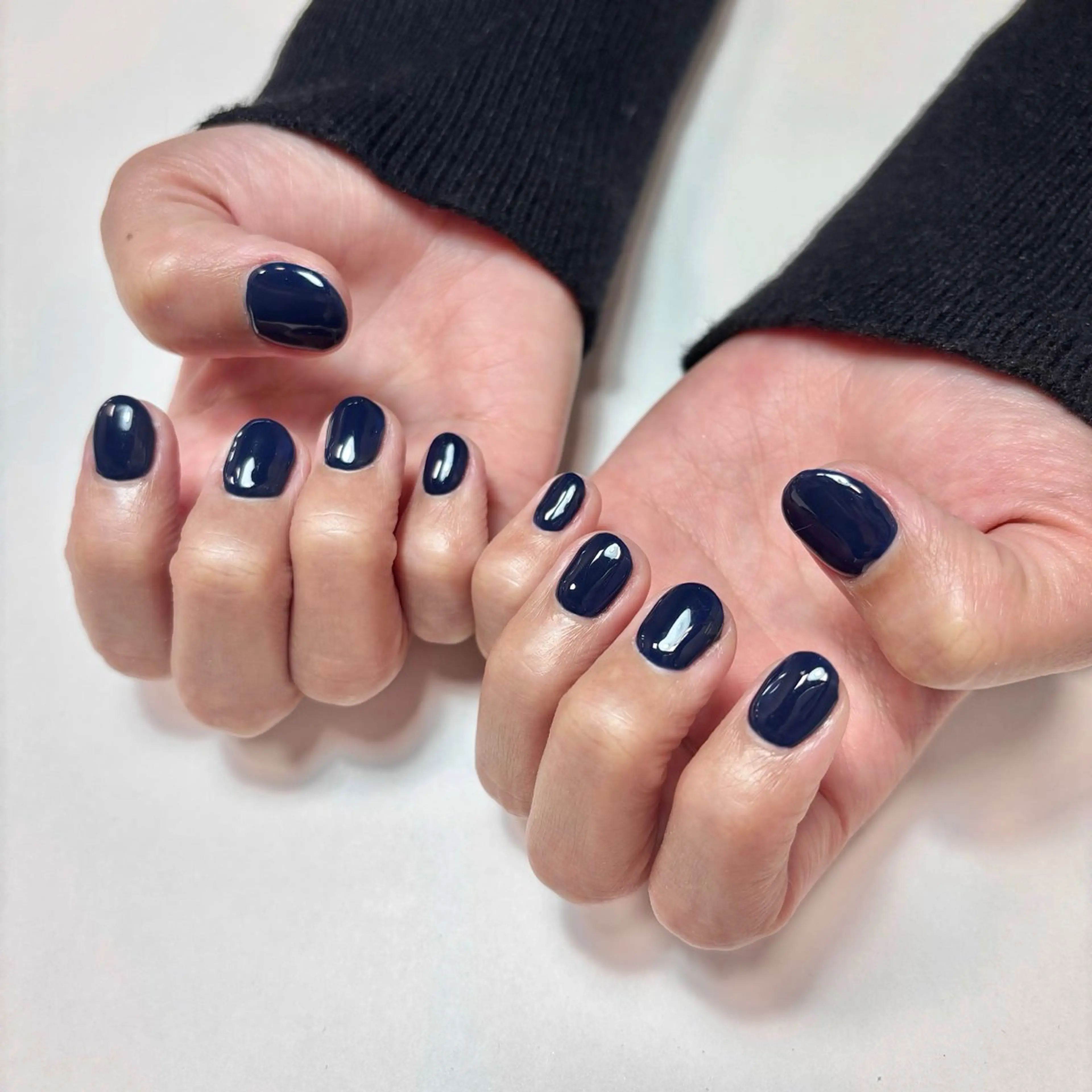 ネイル ネイビー ワンカラーネイル ハンドネイル paljon ゆい静岡市のネイルデザイン