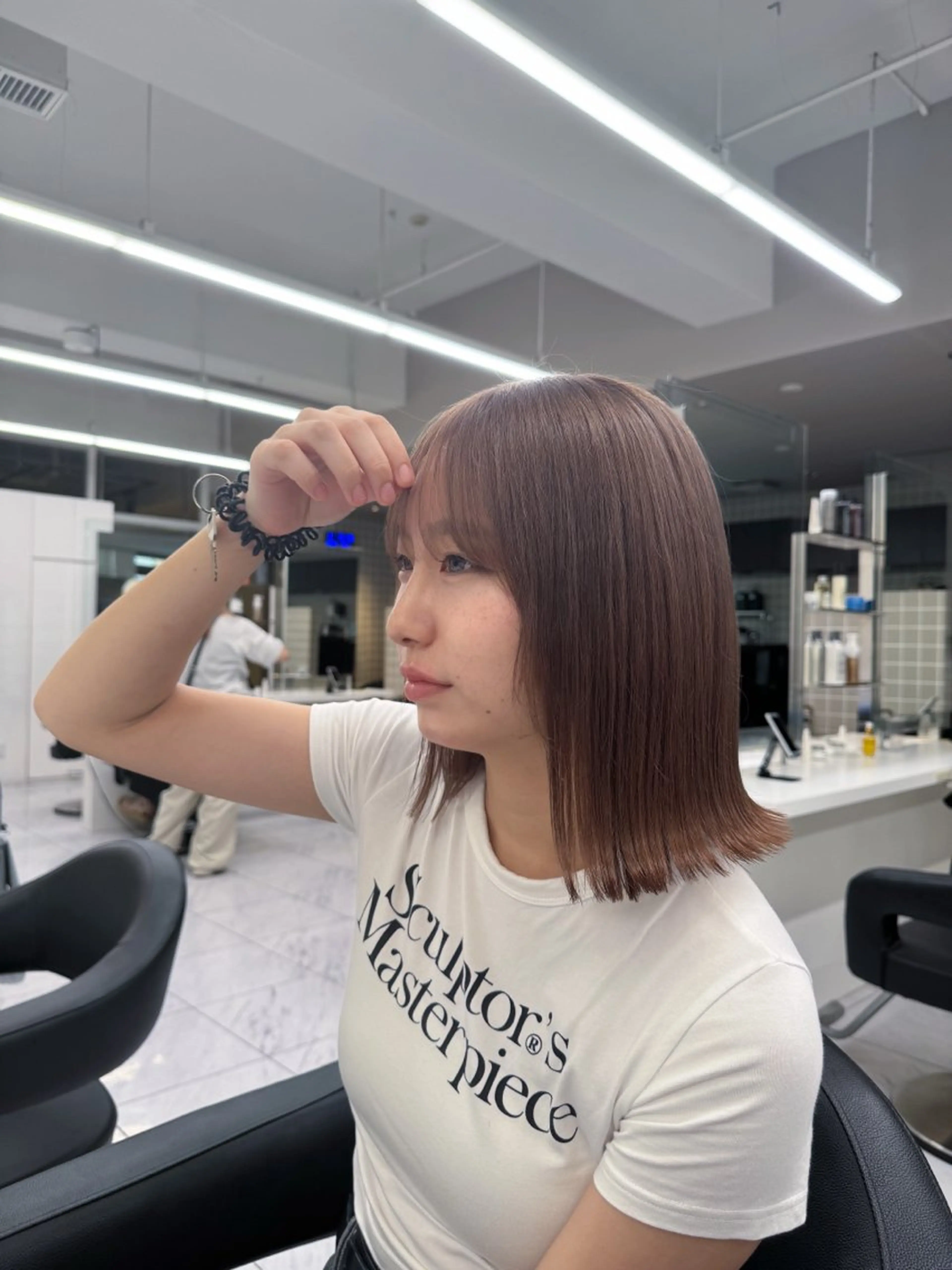 ミディアム カラー ヘアアレンジ flammeum所属・ハイトーン/ボブ /misakiのヘアスタイル