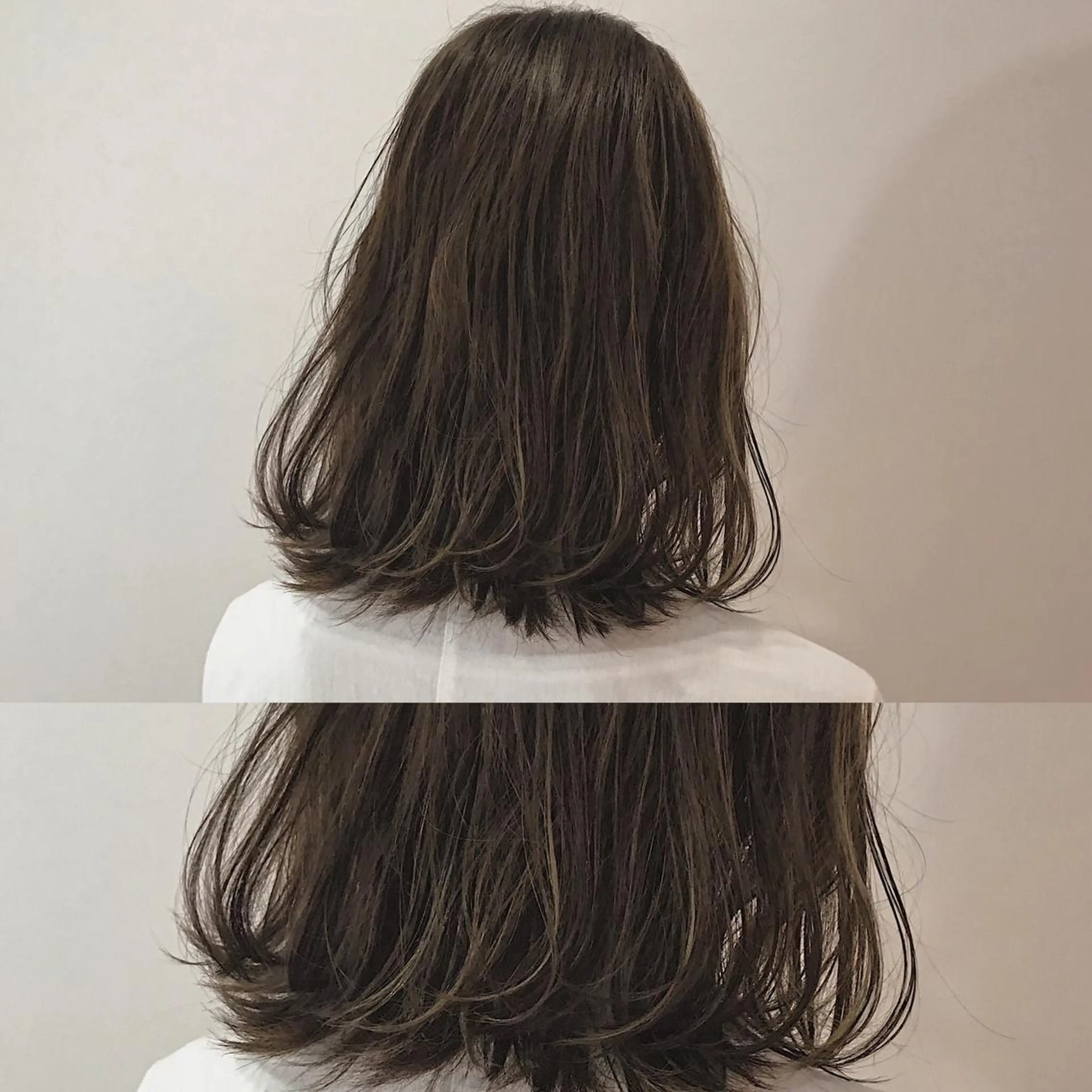 ミディアム カラー ベージュカラー ハイライトカラー ハイライト ✨艶ブリーチカラー ✨四ノ宮裕己のヘアスタイル