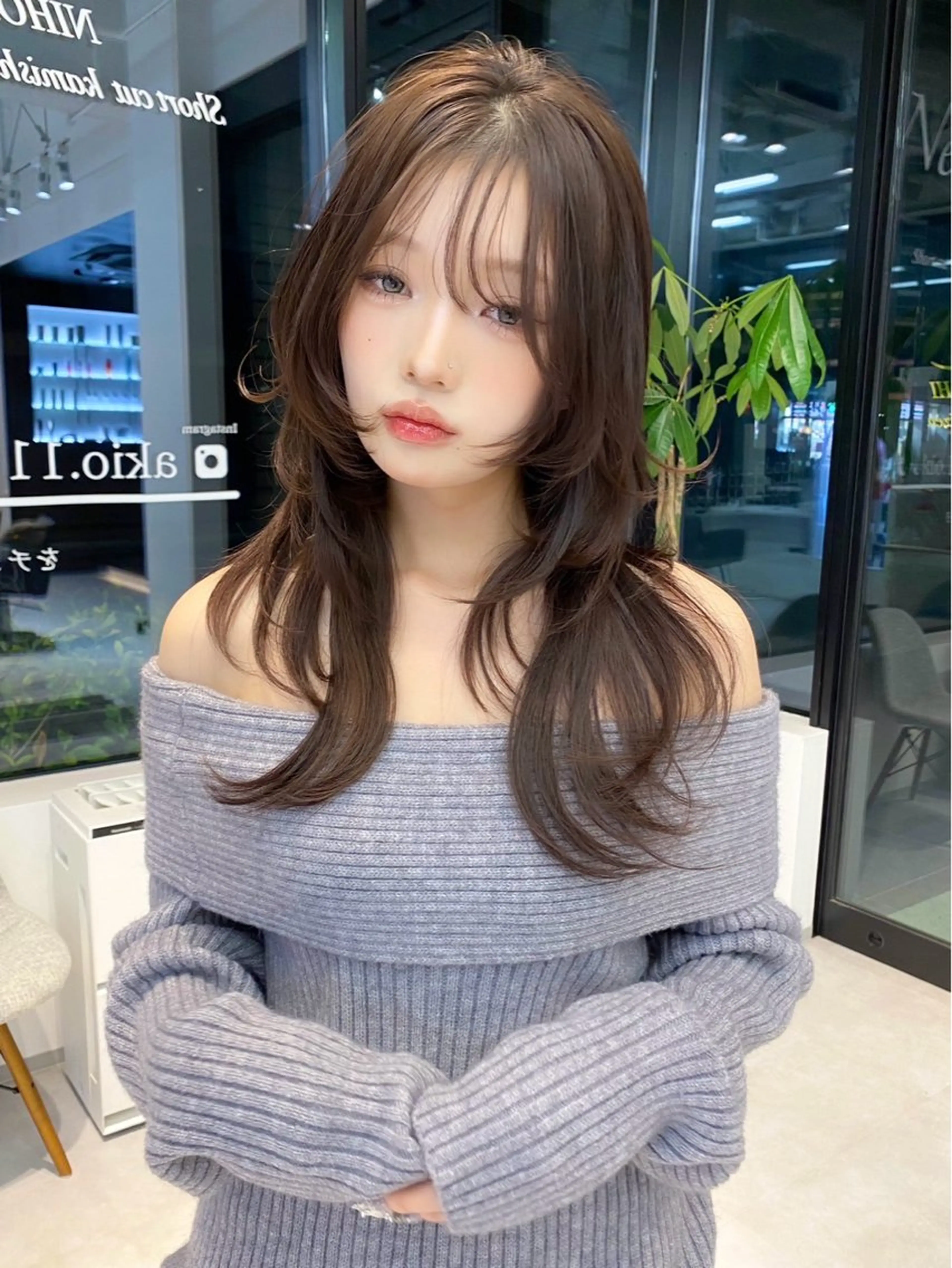 ロング ヘアカラー ヒメザキ ユリのヘアスタイル