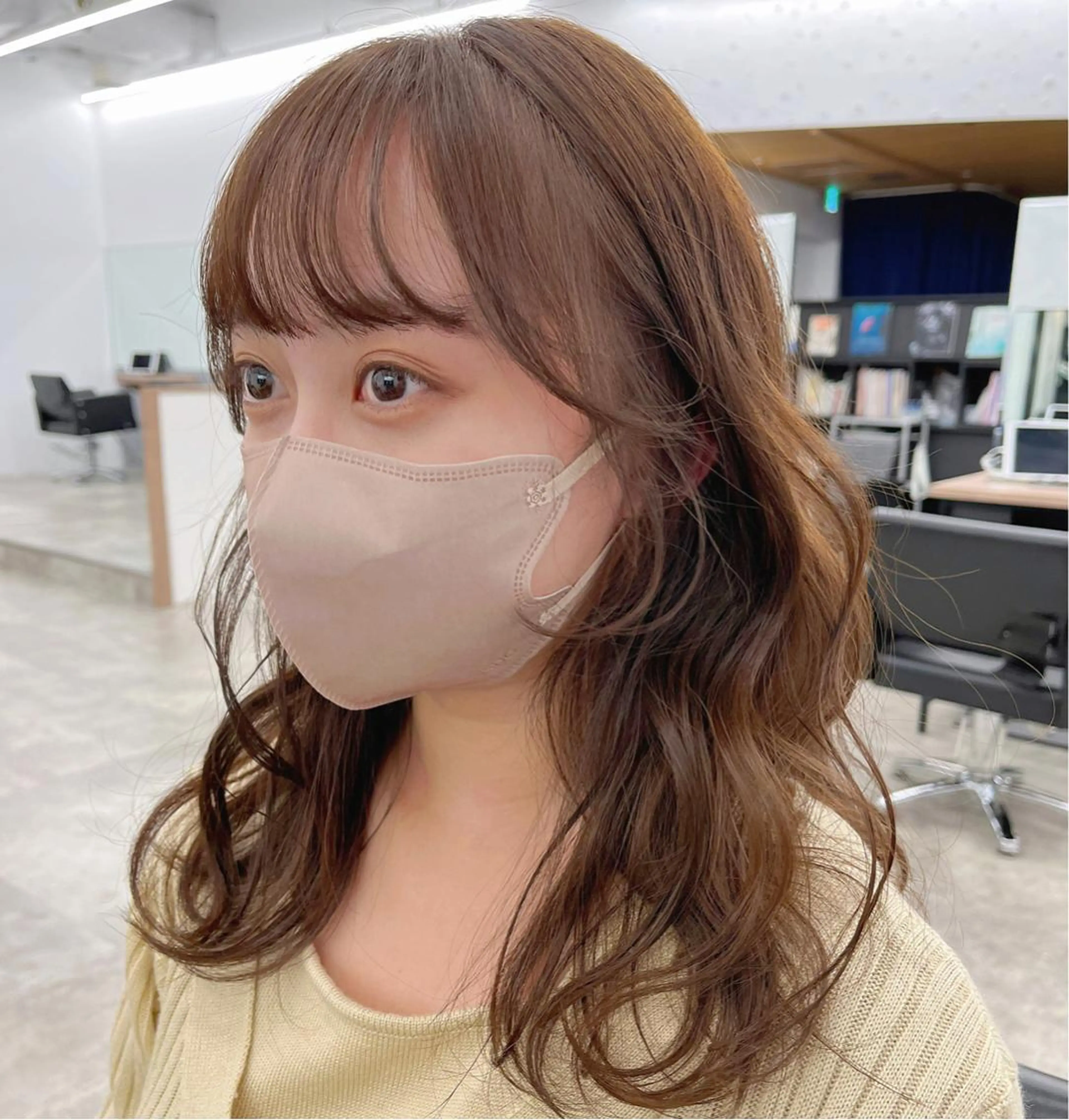 セミロング カラー ショートボブ ベージュカラー ブリーチ ブラウンカラー 透明感カラー カット ヘアカラー トリートメント 🌱ボブ/レイヤー/ ベージュ/あやみ✨のヘアスタイル