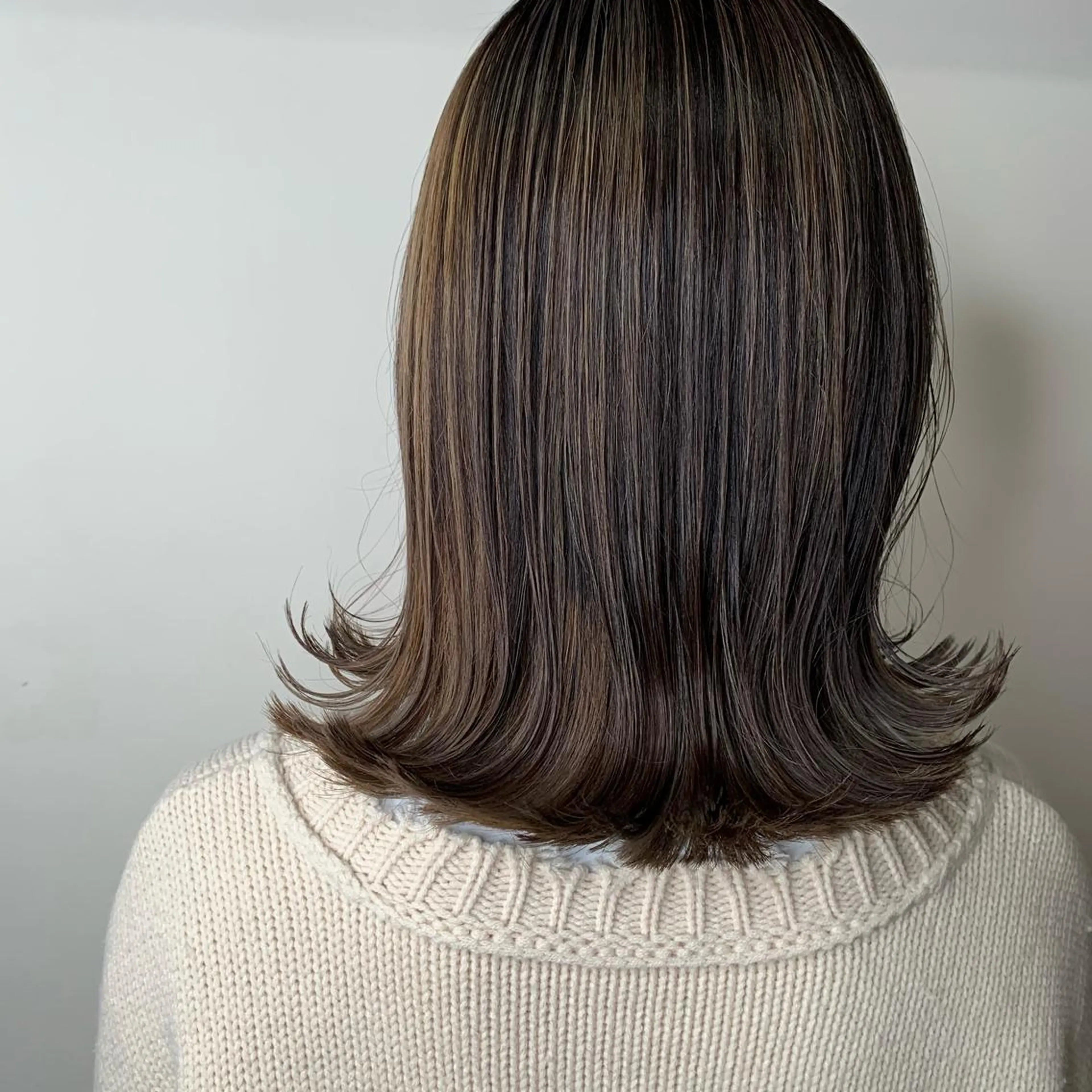 ミディアム カラー バレイヤージュ ハイライトカラー ハイライト レイヤーカット カット トリートメント ヘアセット Men's salon ANSWER所属・メンズサロン ANSWERのヘアスタイル