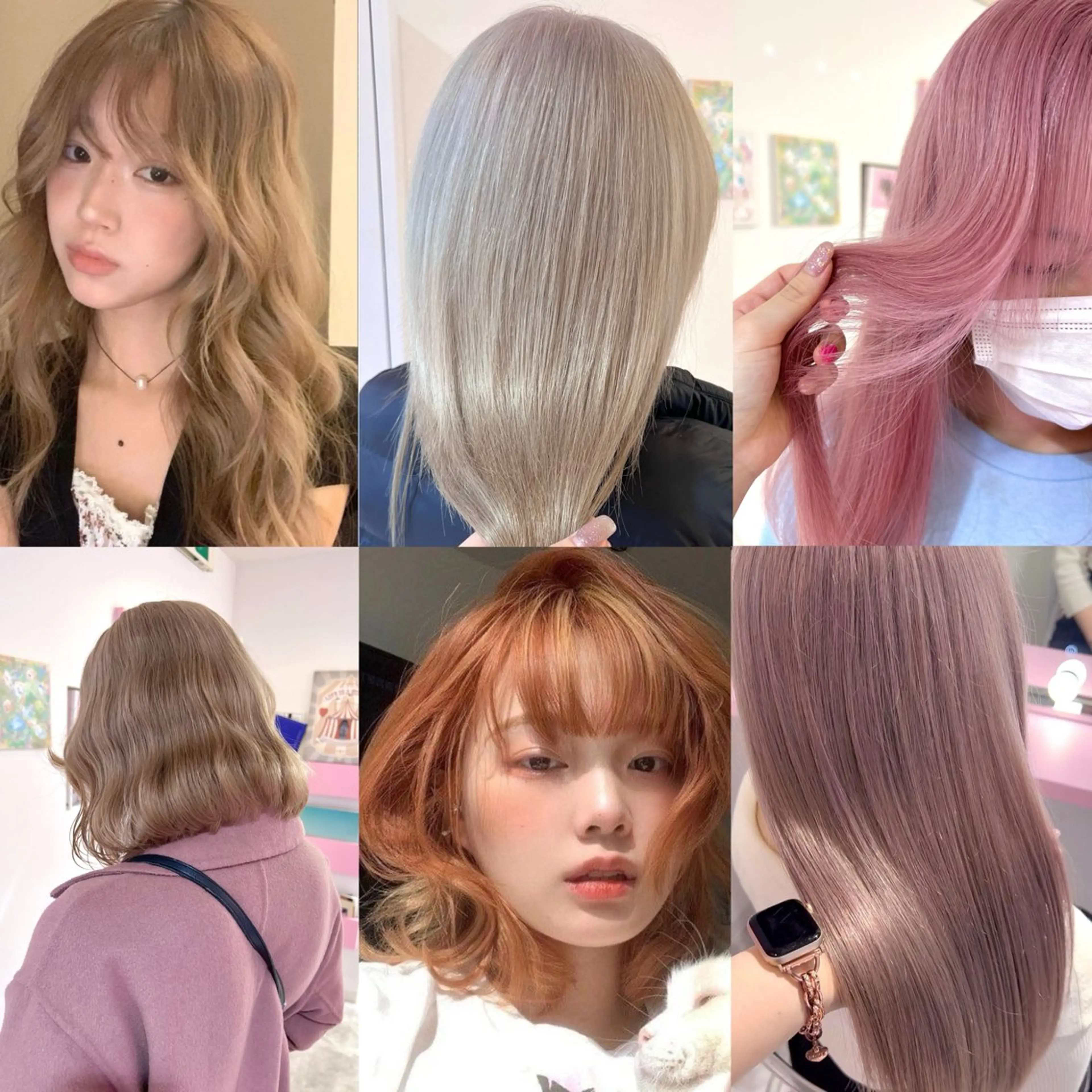 ロング ヘアカラー トリートメント ハイトーン♡ブリーチ ♡エクステ♡nanaのヘアスタイル